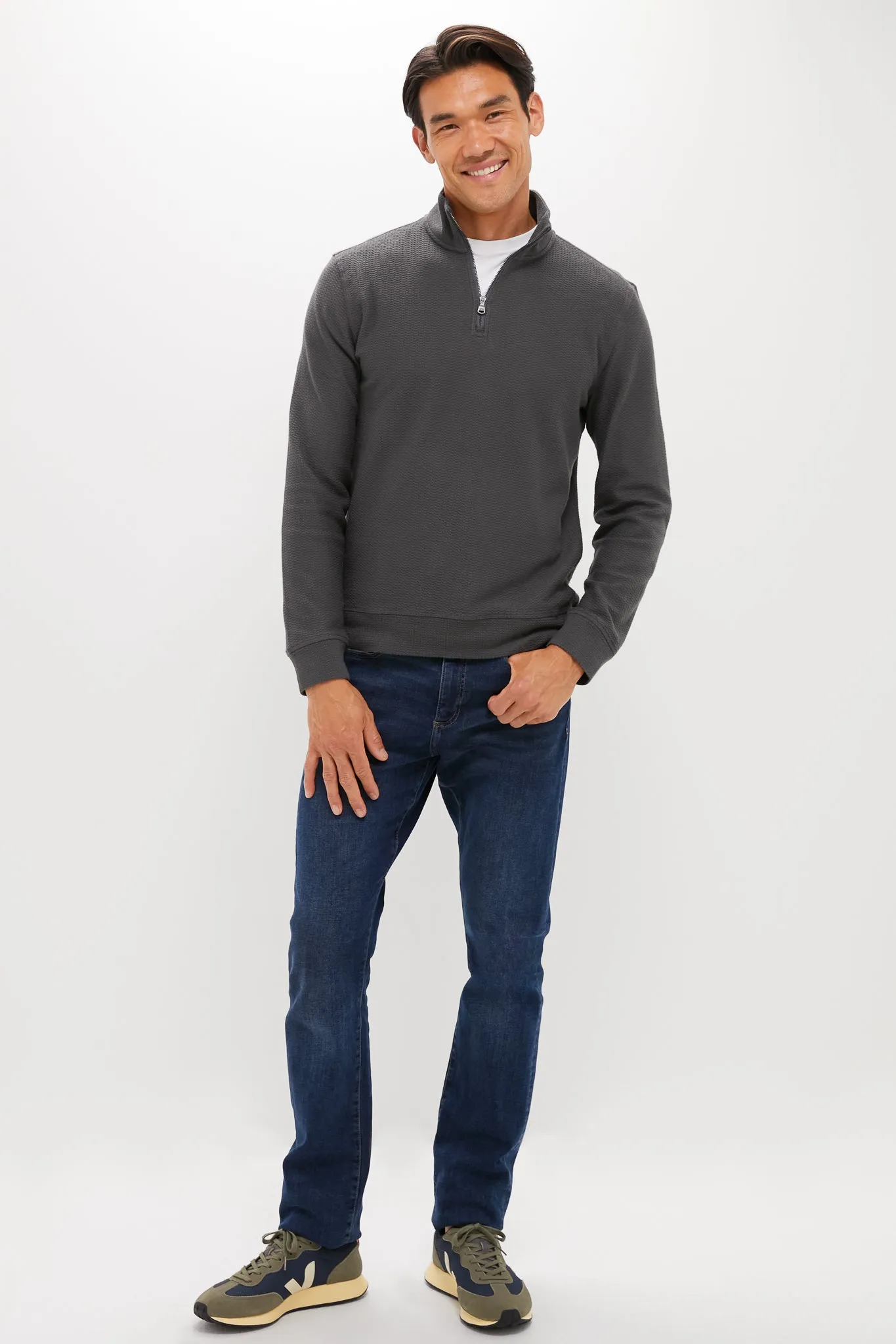 Mountain Coal Textured Knit Quarter Zip sold by Tuckernuck product image thumbnail 2
