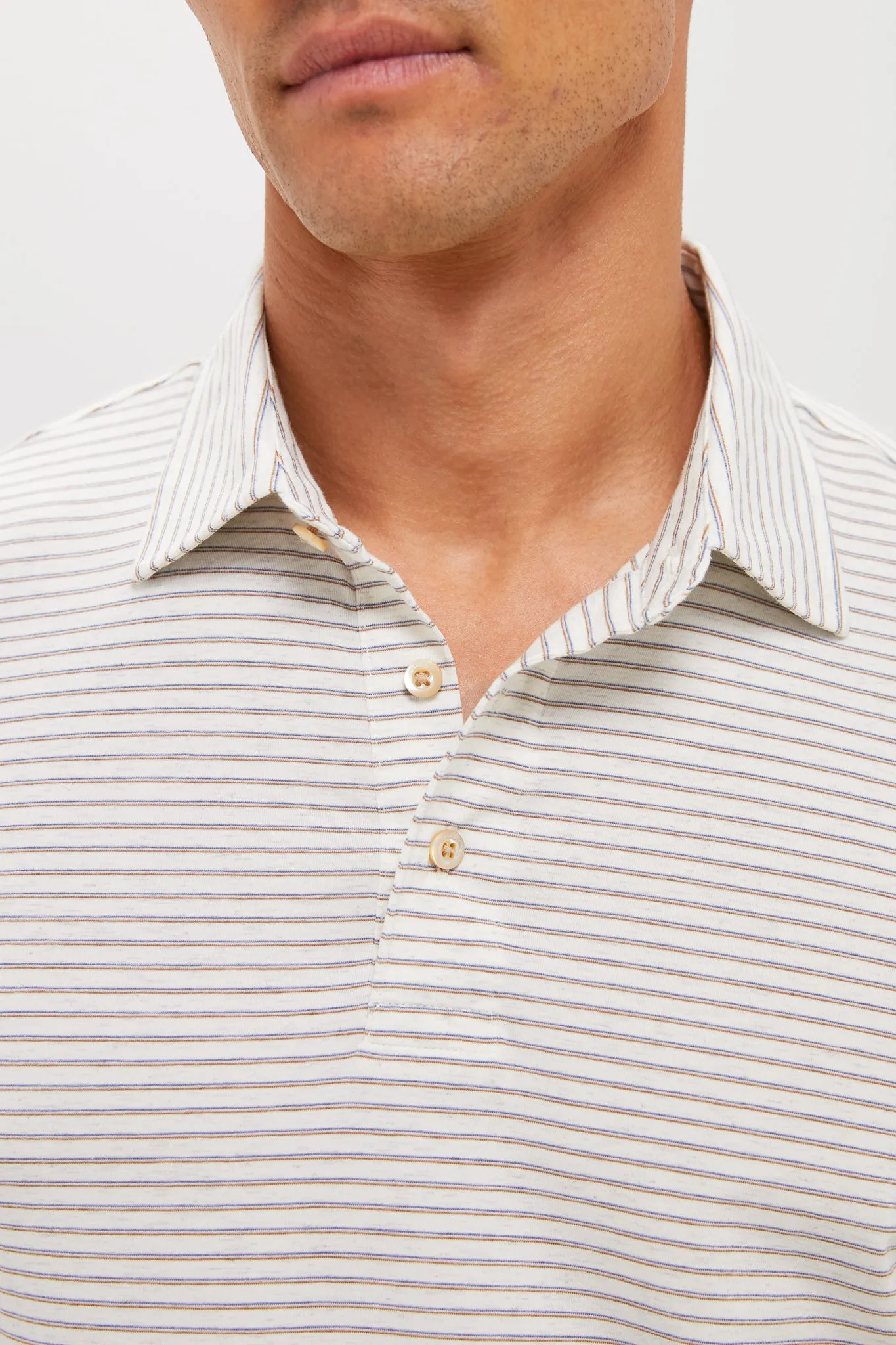 Logan Creek Stripe Long Sleeve Movement Polo sold by Tuckernuck product image thumbnail 5