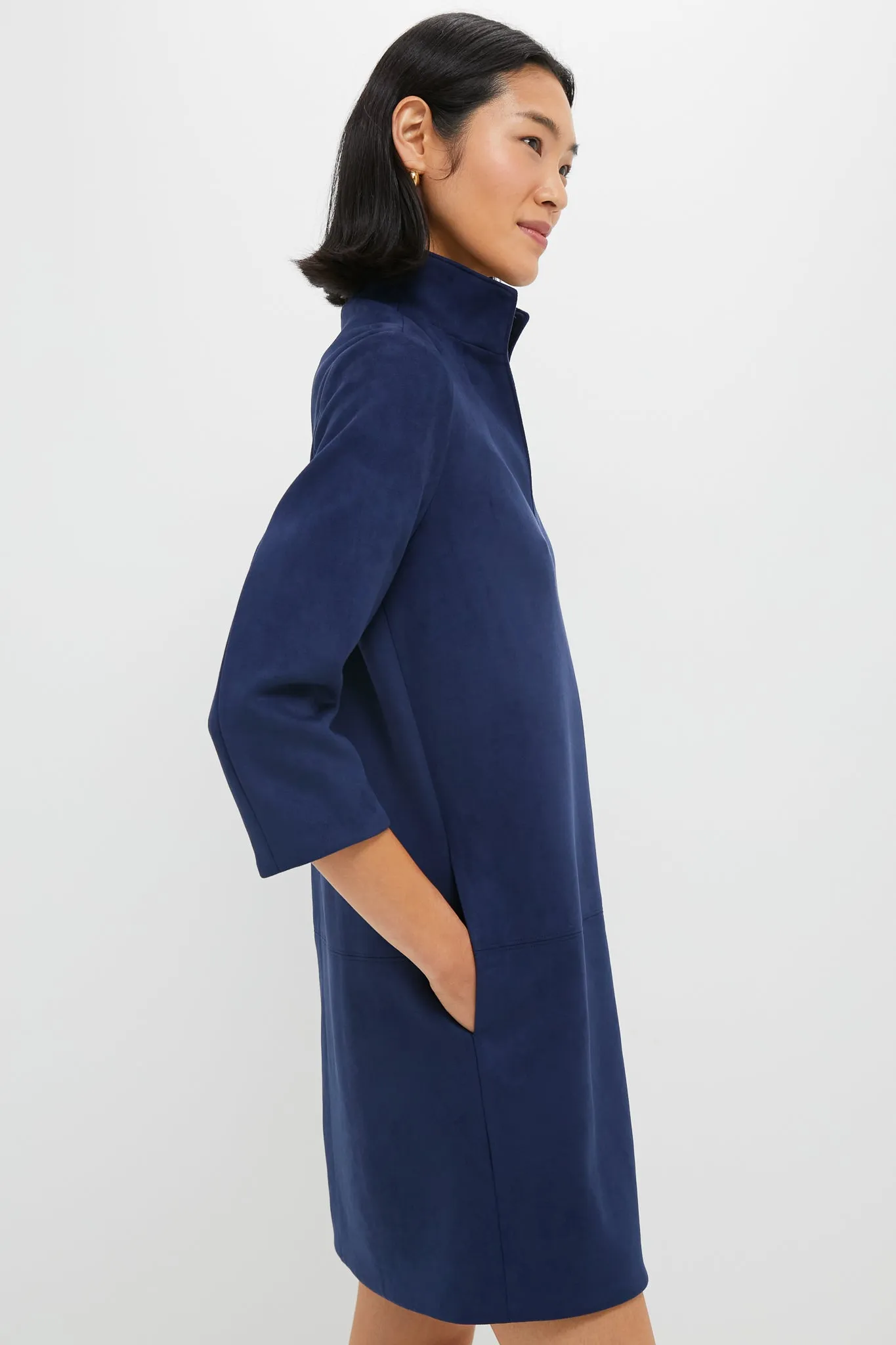 Midnight Blue Vegan Suede Clifton Dress sold by Tuckernuck product image thumbnail 3