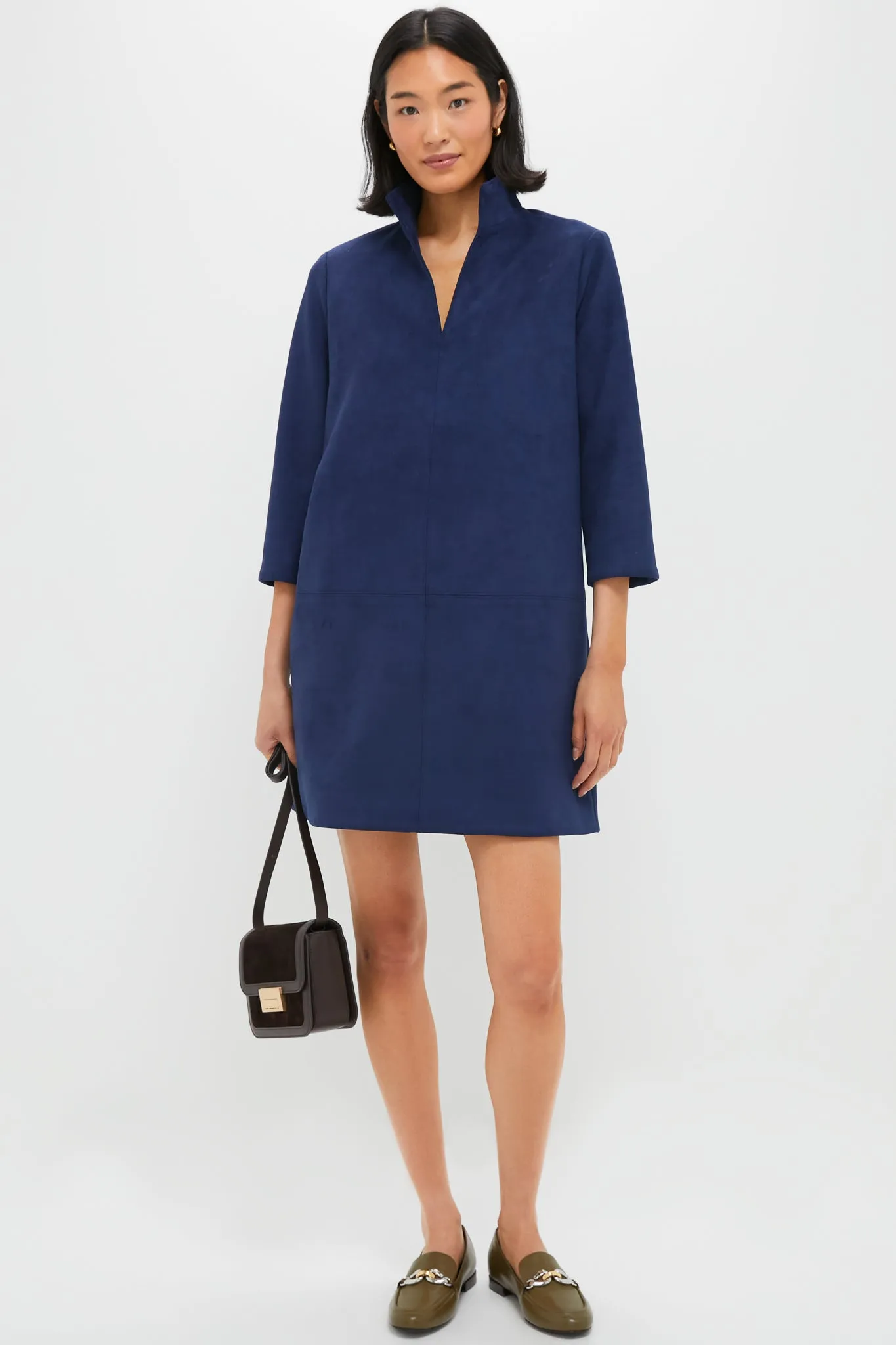 Midnight Blue Vegan Suede Clifton Dress sold by Tuckernuck product image thumbnail 2