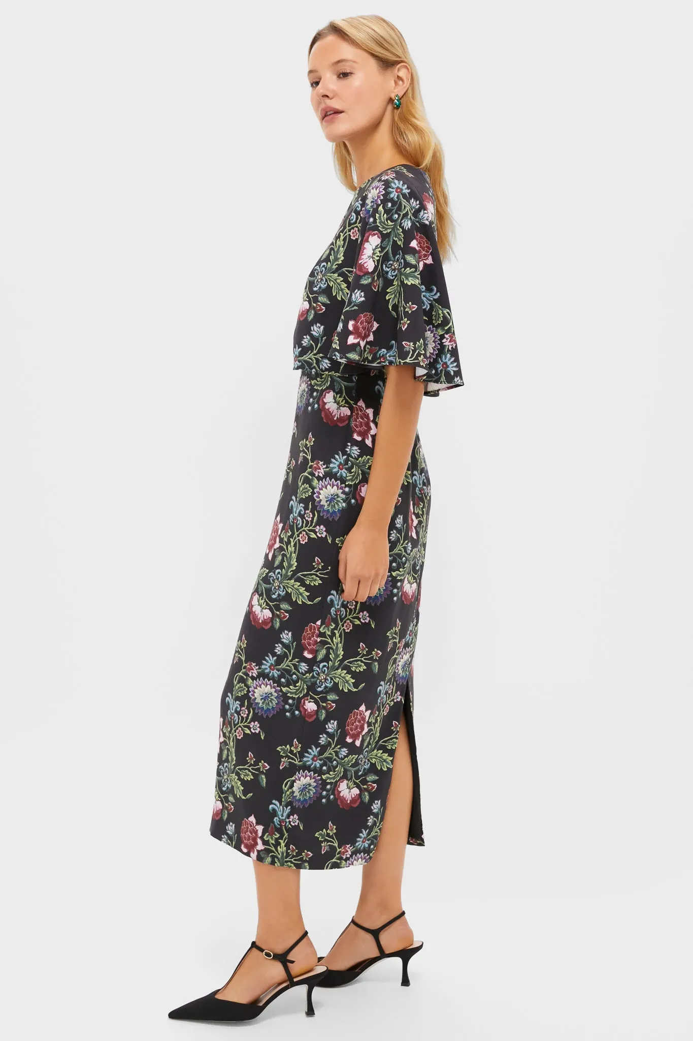 Midnight Moonflower Cape Leah Dress sold by Tuckernuck product image thumbnail 3