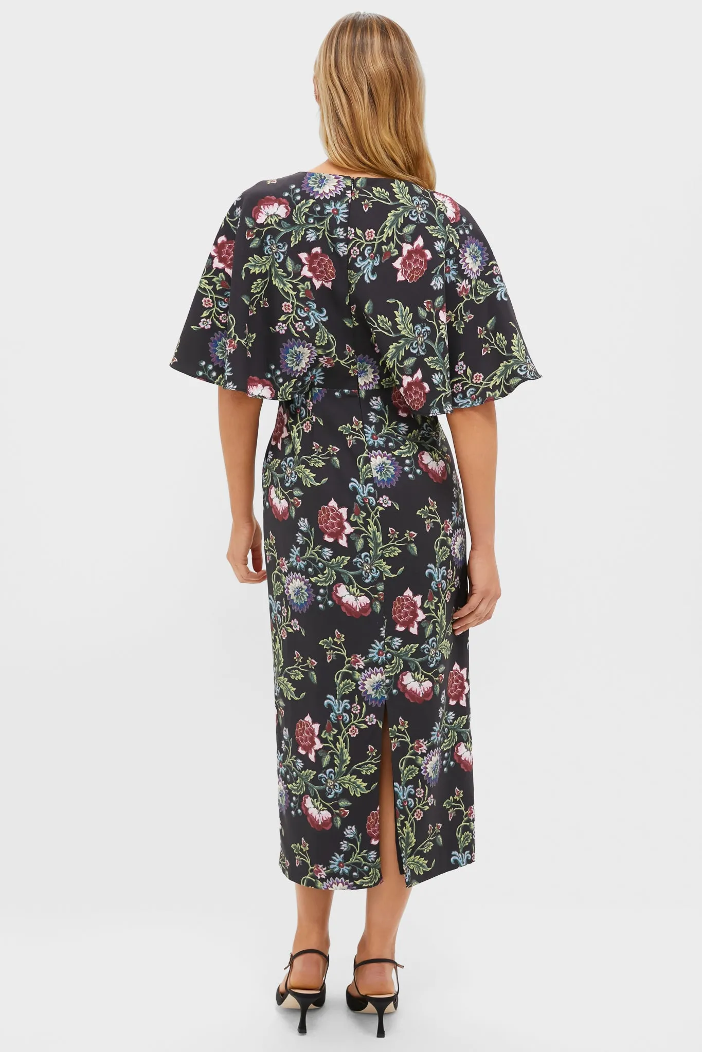 Midnight Moonflower Cape Leah Dress sold by Tuckernuck product image thumbnail 4