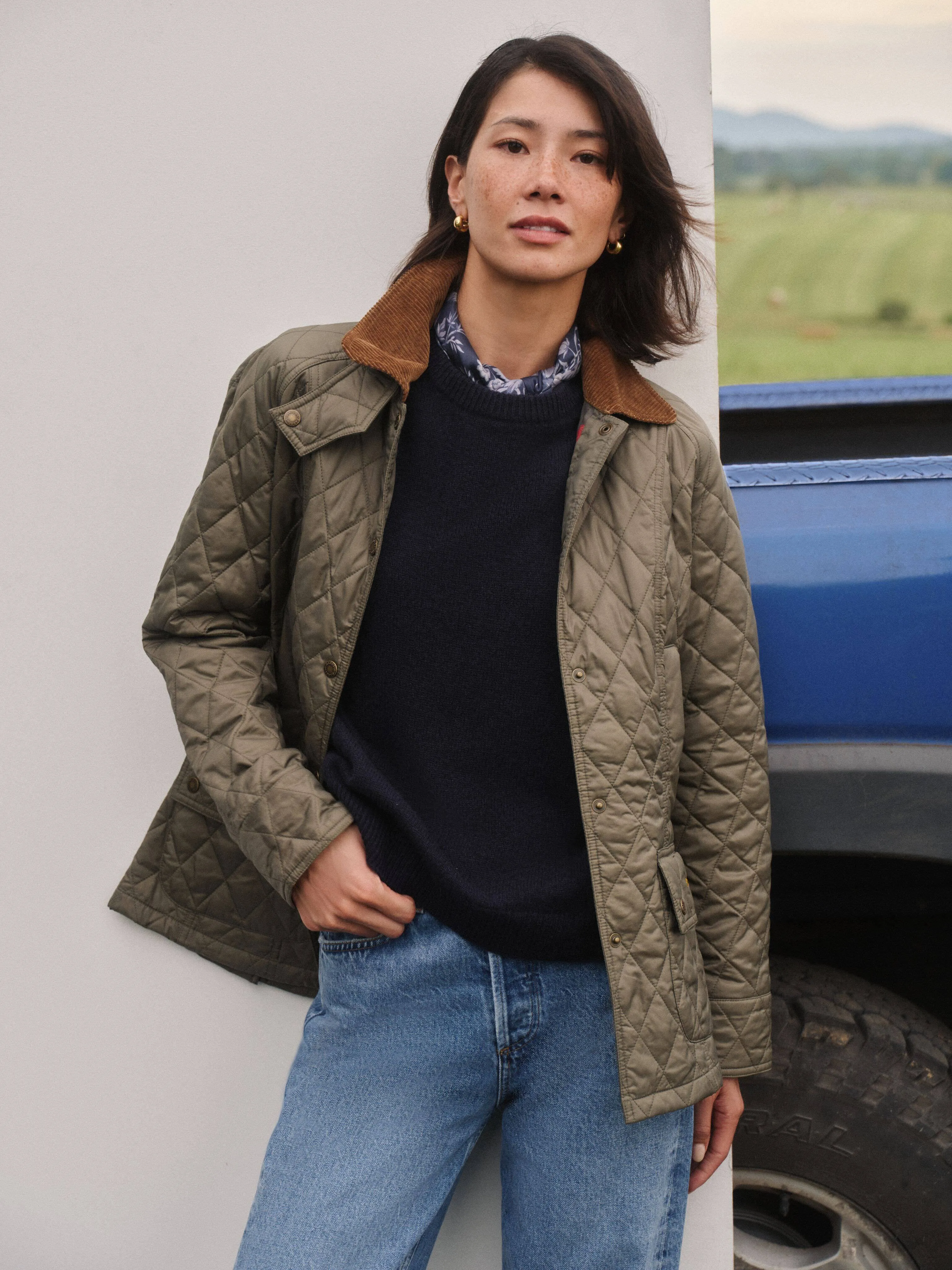 Navy Floral Bandana Medium Silk Scarf sold by Tuckernuck product image thumbnail 5