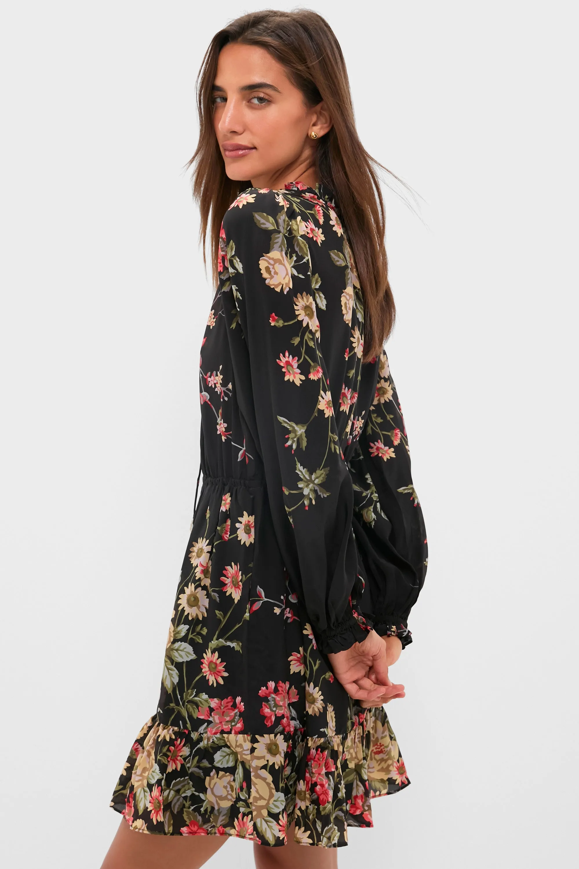 Multi Jolie Print Long Sleeve Mini Dress sold by Tuckernuck product image thumbnail 3