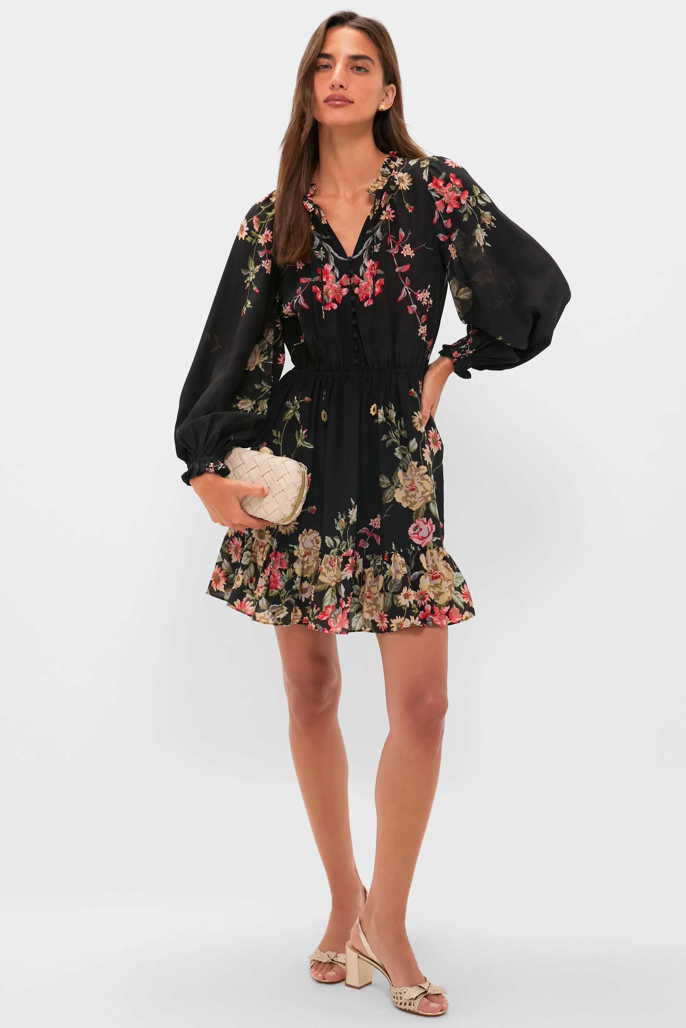 Multi Jolie Print Long Sleeve Mini Dress sold by Tuckernuck product image thumbnail 2