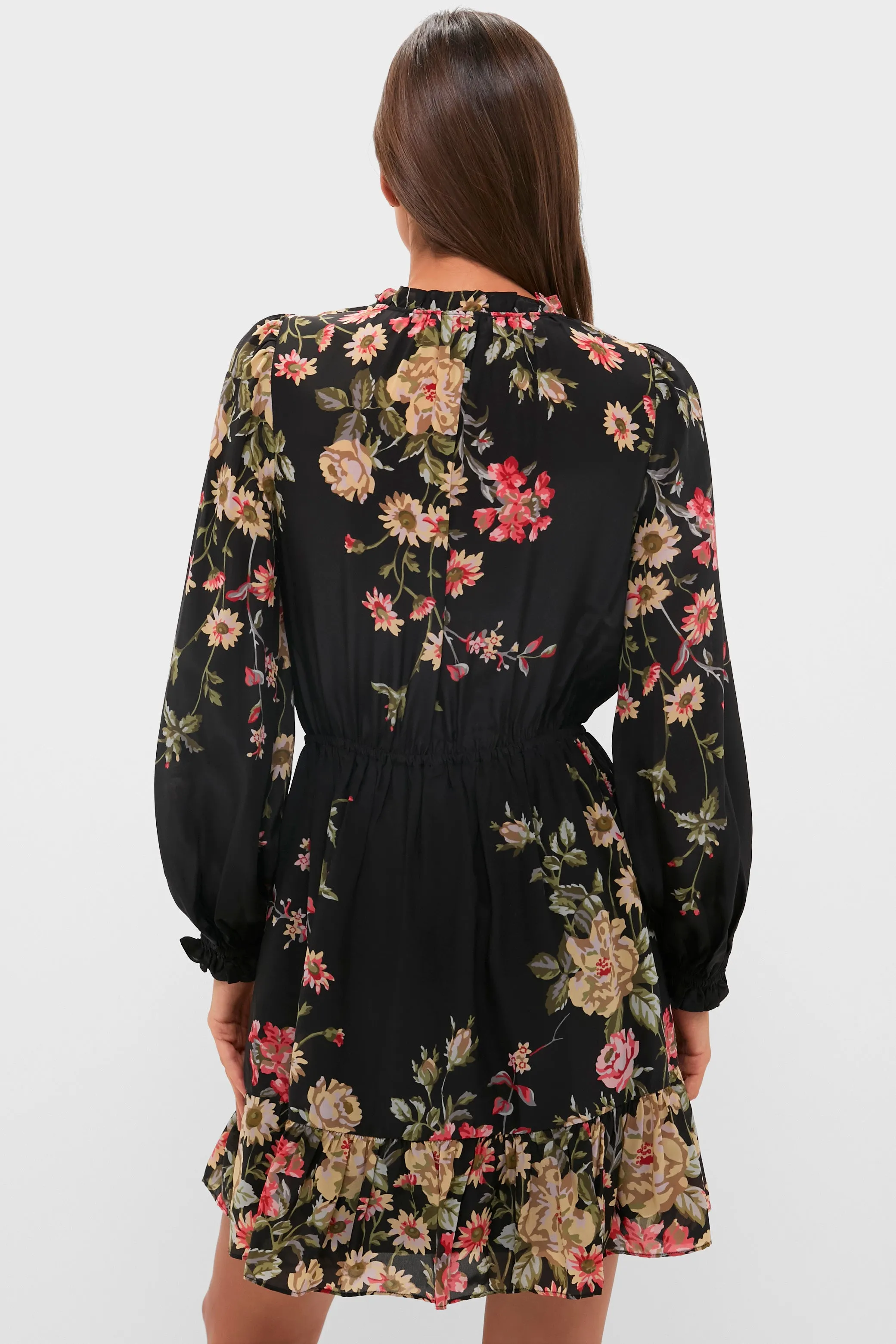 Multi Jolie Print Long Sleeve Mini Dress sold by Tuckernuck product image thumbnail 4