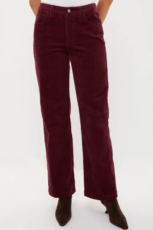 Burgundy Corduroy Camden Pant sold by Tuckernuck