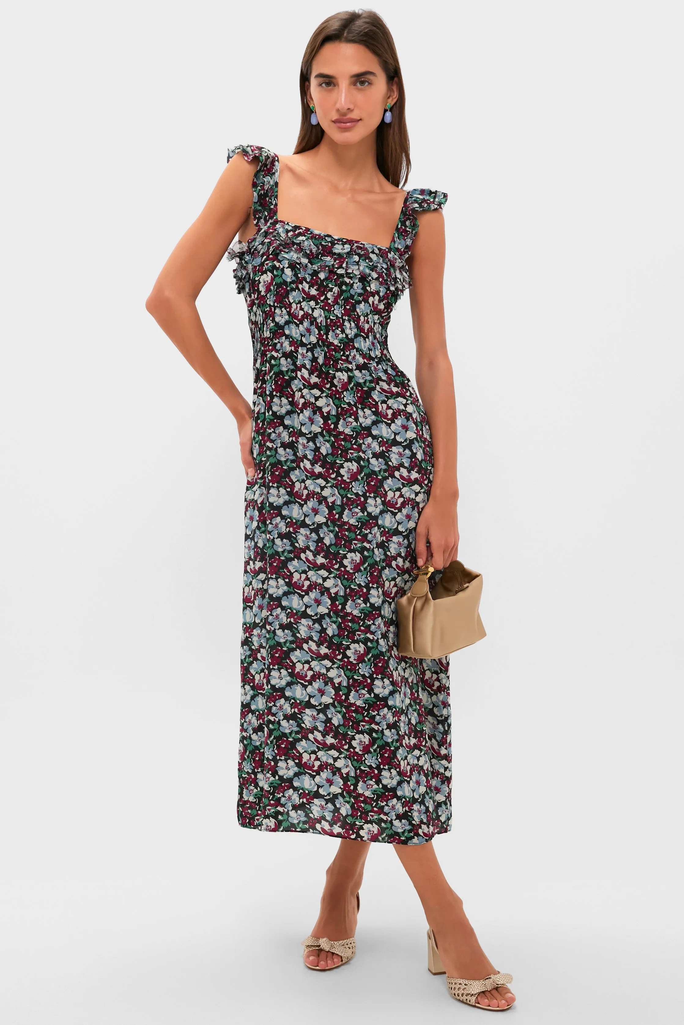Peonia Print Amalie Midi Dress sold by Tuckernuck product image thumbnail 2