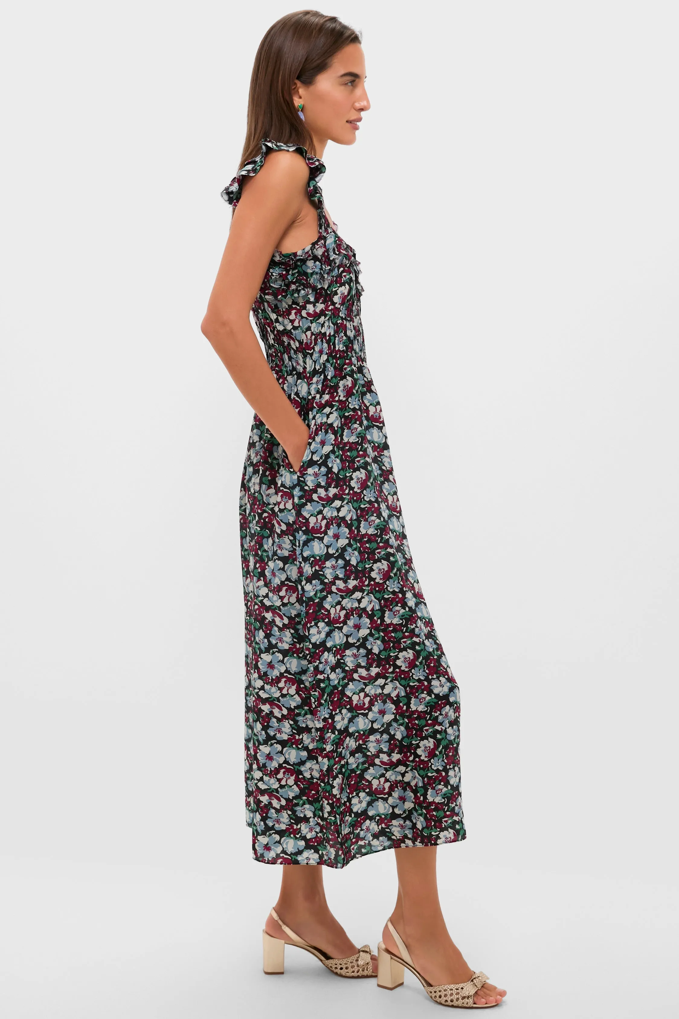 Peonia Print Amalie Midi Dress sold by Tuckernuck product image thumbnail 3