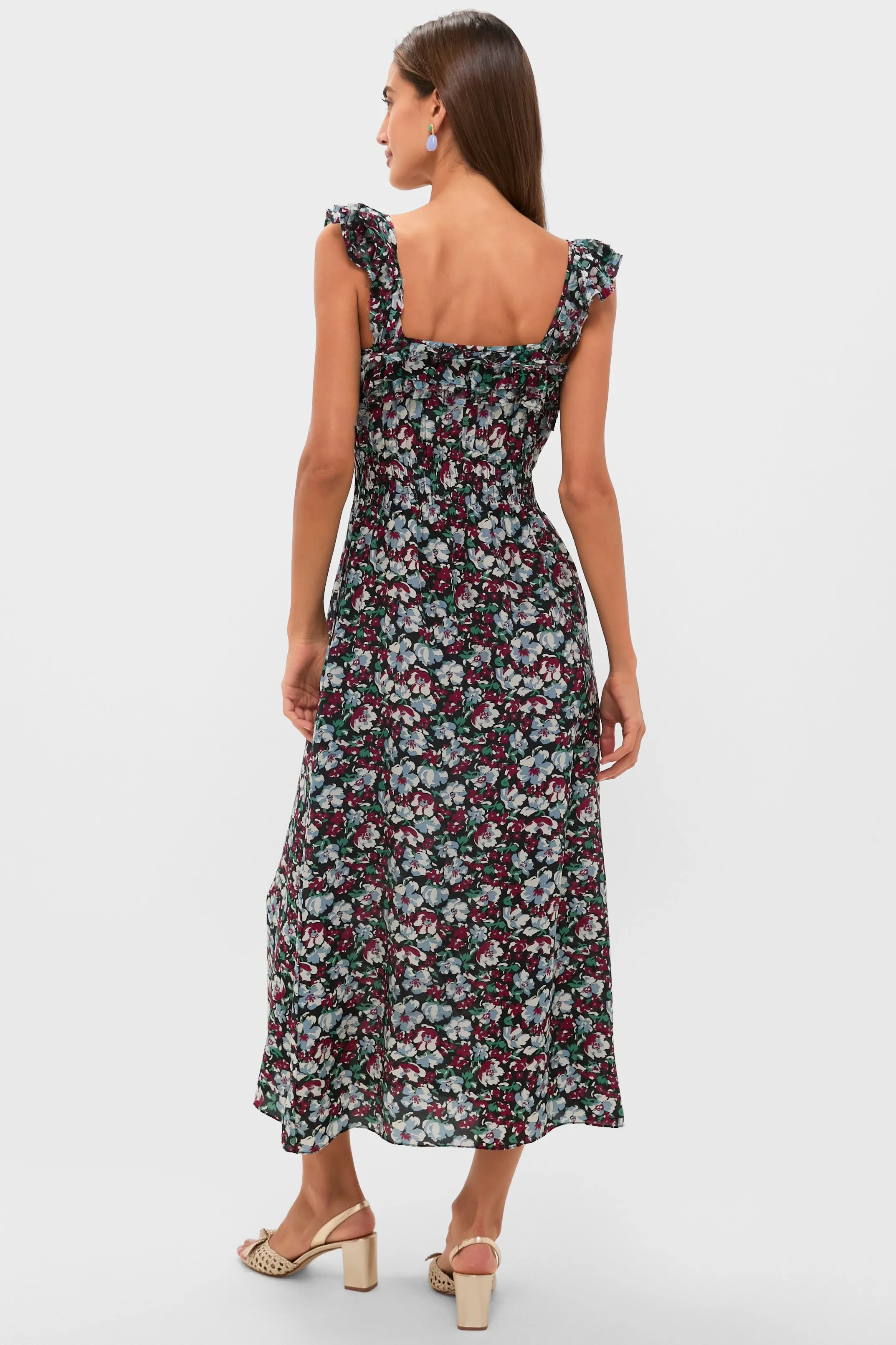 Peonia Print Amalie Midi Dress sold by Tuckernuck product image thumbnail 4