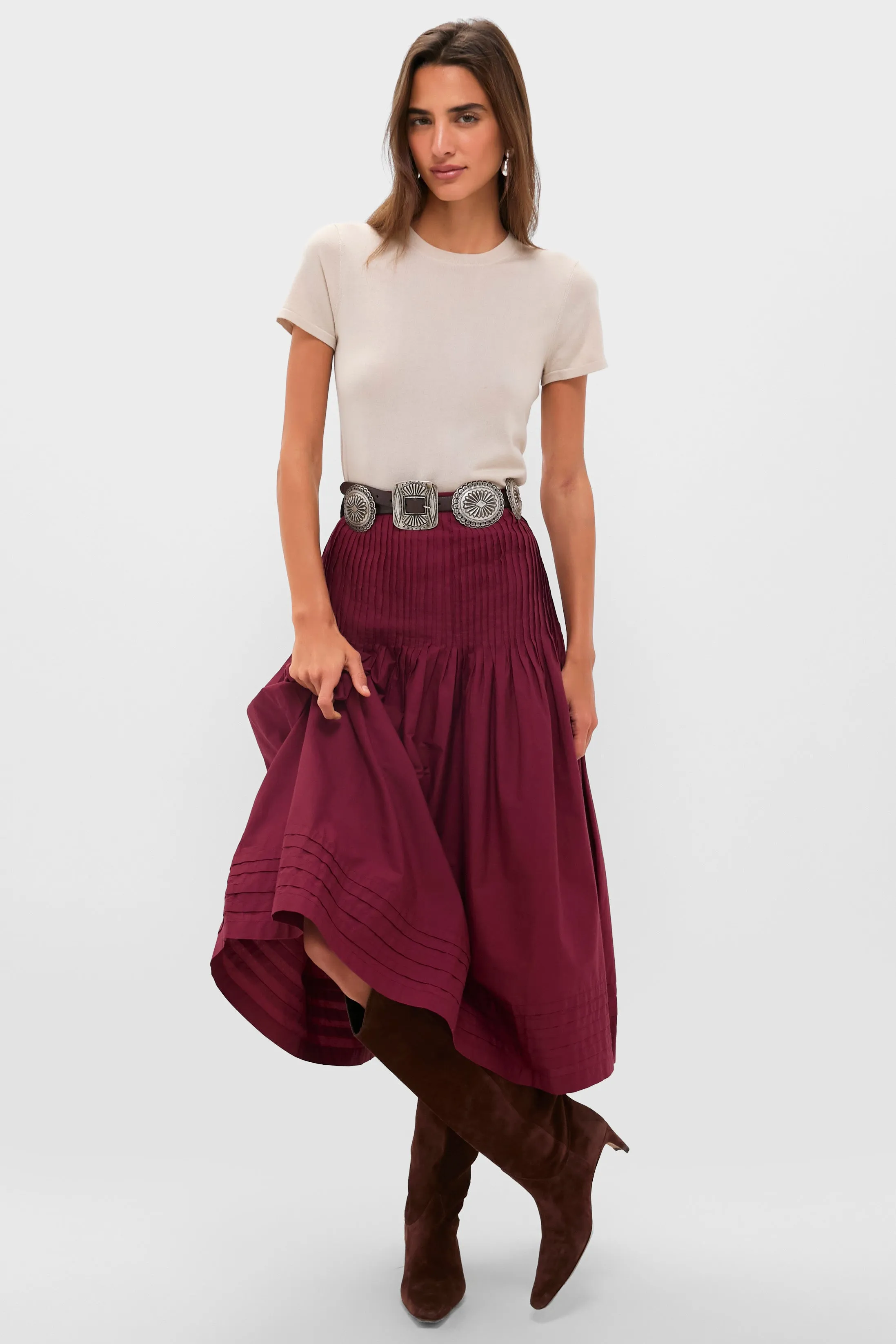 Bordeaux Rosa Midi Skirt sold by Tuckernuck product image thumbnail 2