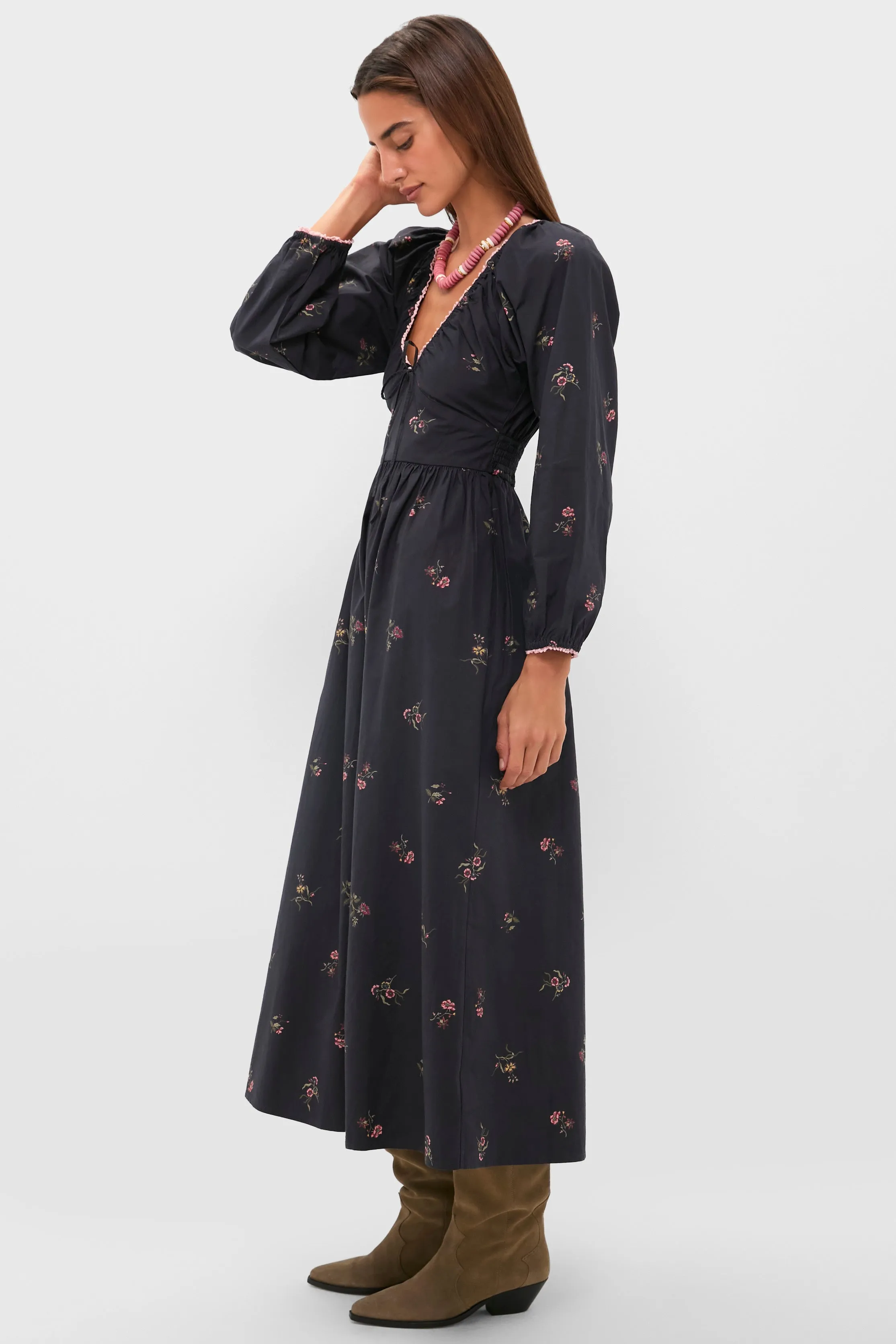 Noir Fleur Eloise Midi Dress sold by Tuckernuck product image thumbnail 3