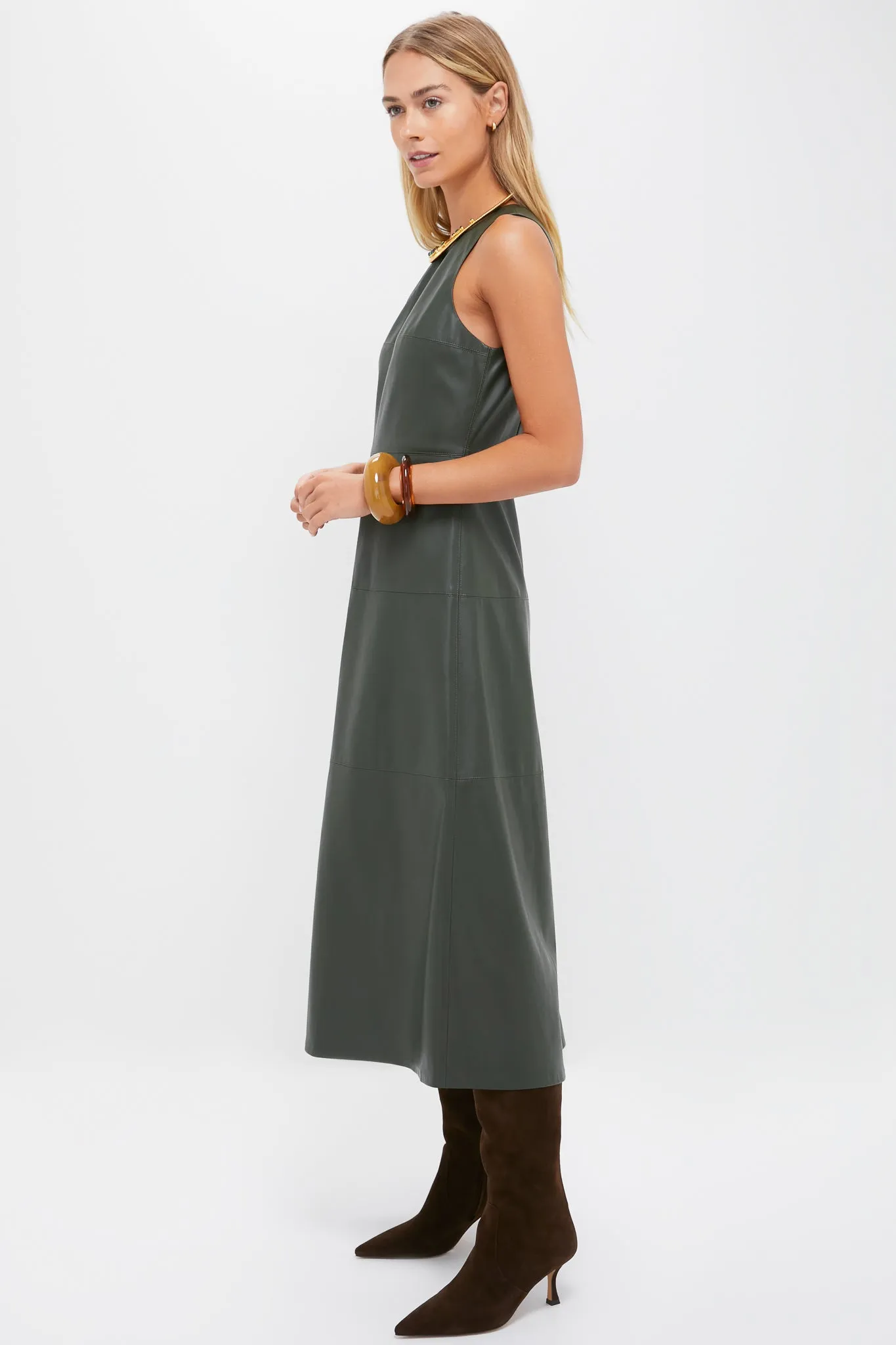 Dark Hunter Green Manon Dress sold by Tuckernuck product image thumbnail 3
