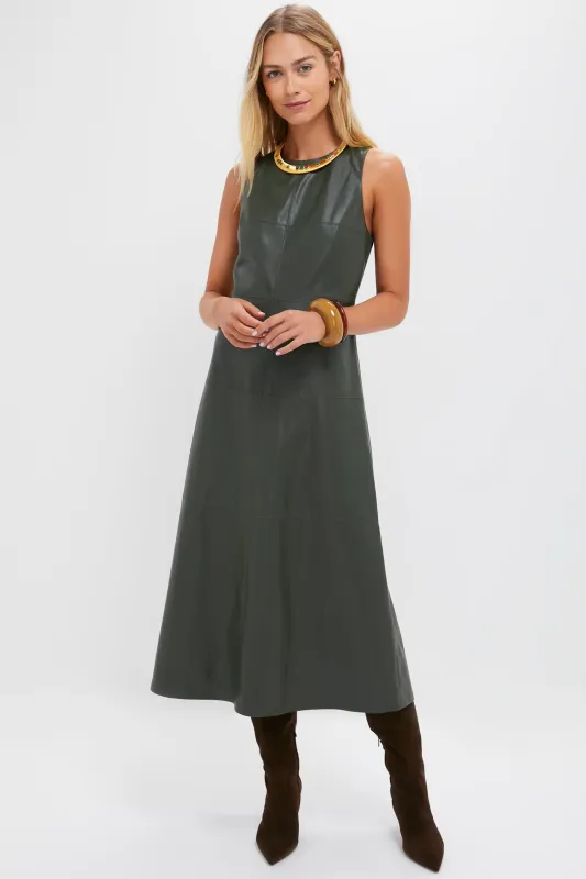 Dark Hunter Green Manon Dress sold by Tuckernuck