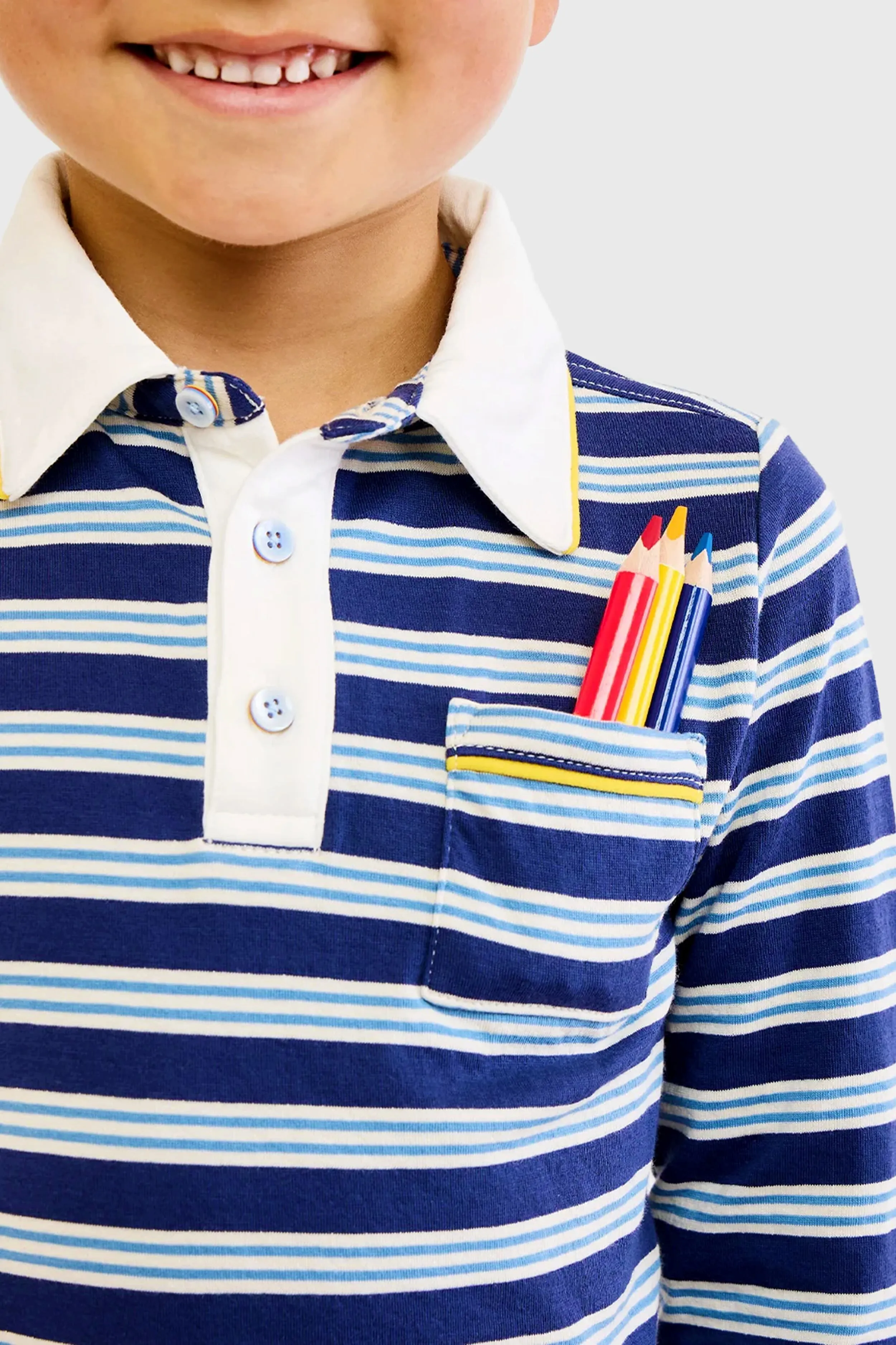 Navy Twin Stripe Parker Polo sold by Tuckernuck product image thumbnail 3