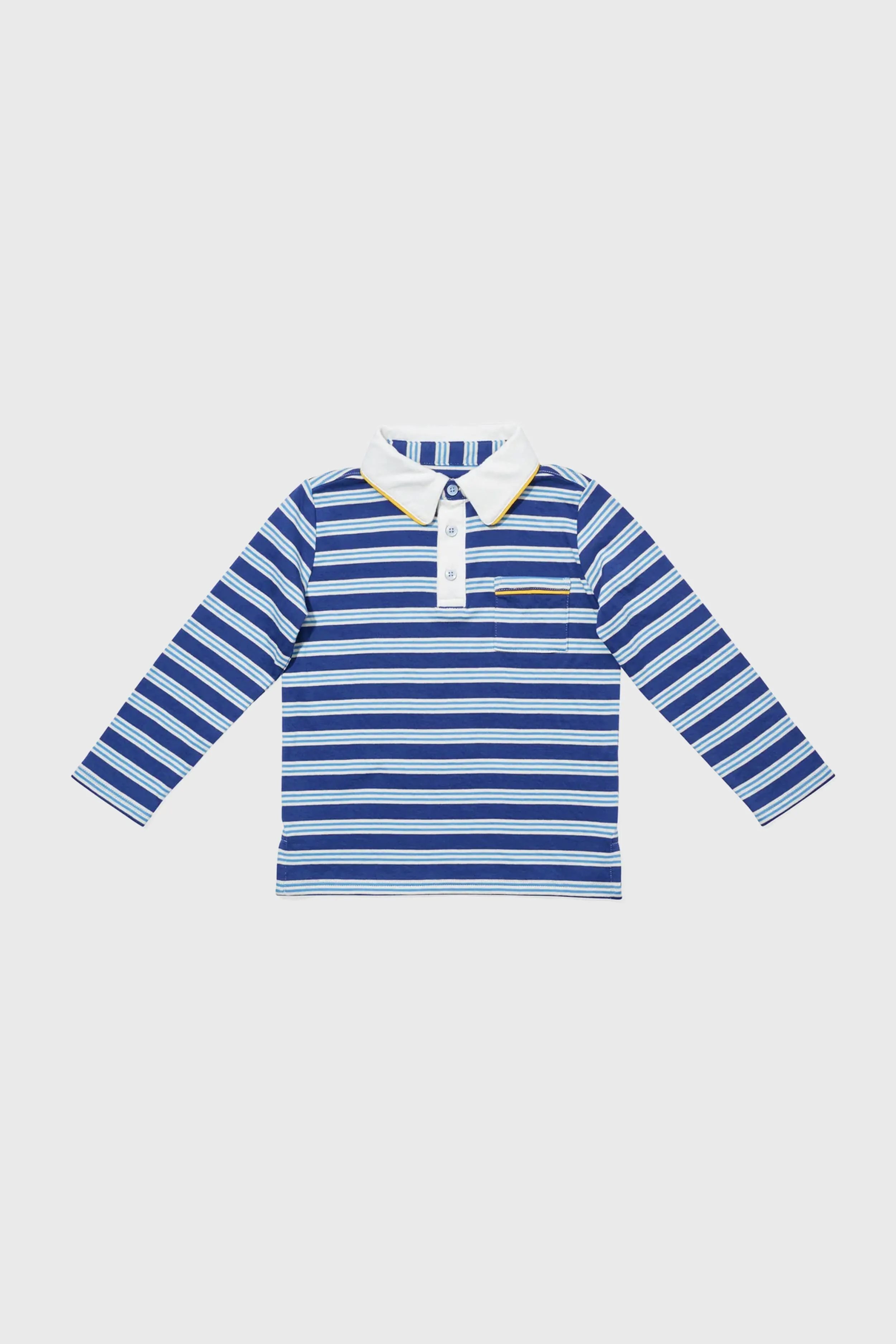 Navy Twin Stripe Parker Polo sold by Tuckernuck
