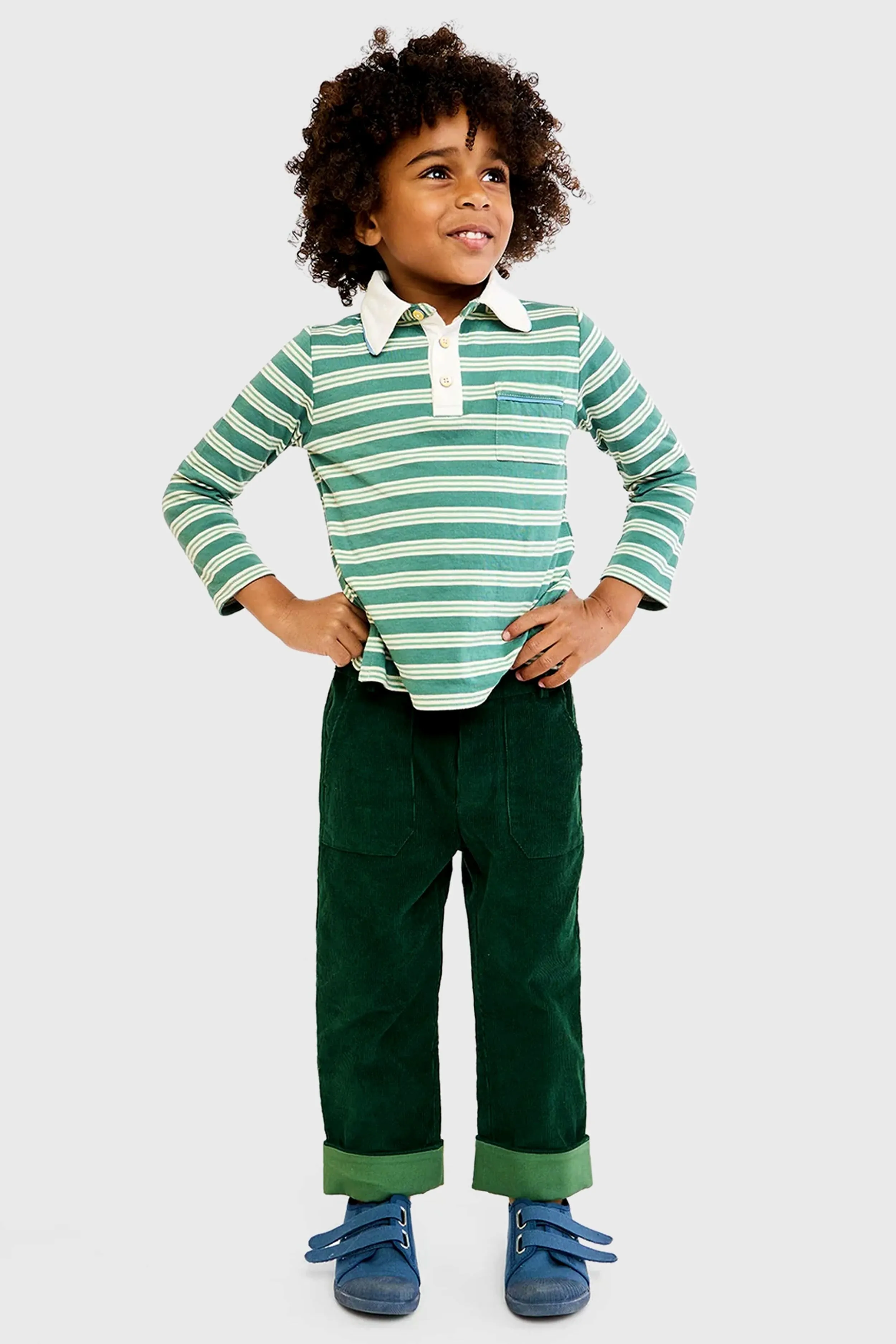 Pine Twin Stripe Parker Polo sold by Tuckernuck product image thumbnail 3