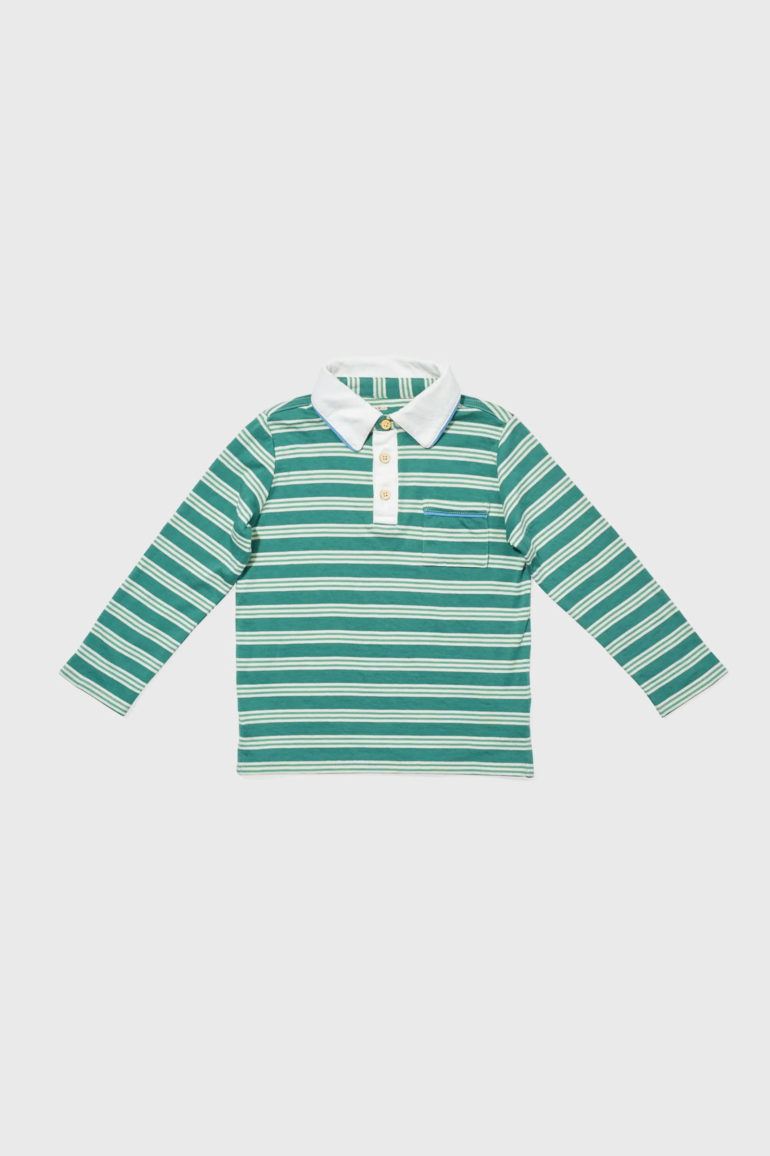 Pine Twin Stripe Parker Polo sold by Tuckernuck