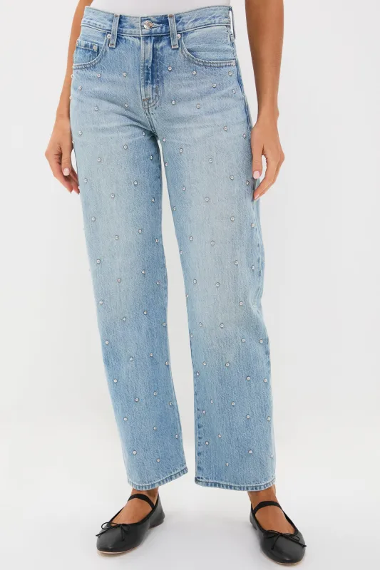 Aries Studded Lexi Mid Rise Bowed Straight sold by Tuckernuck