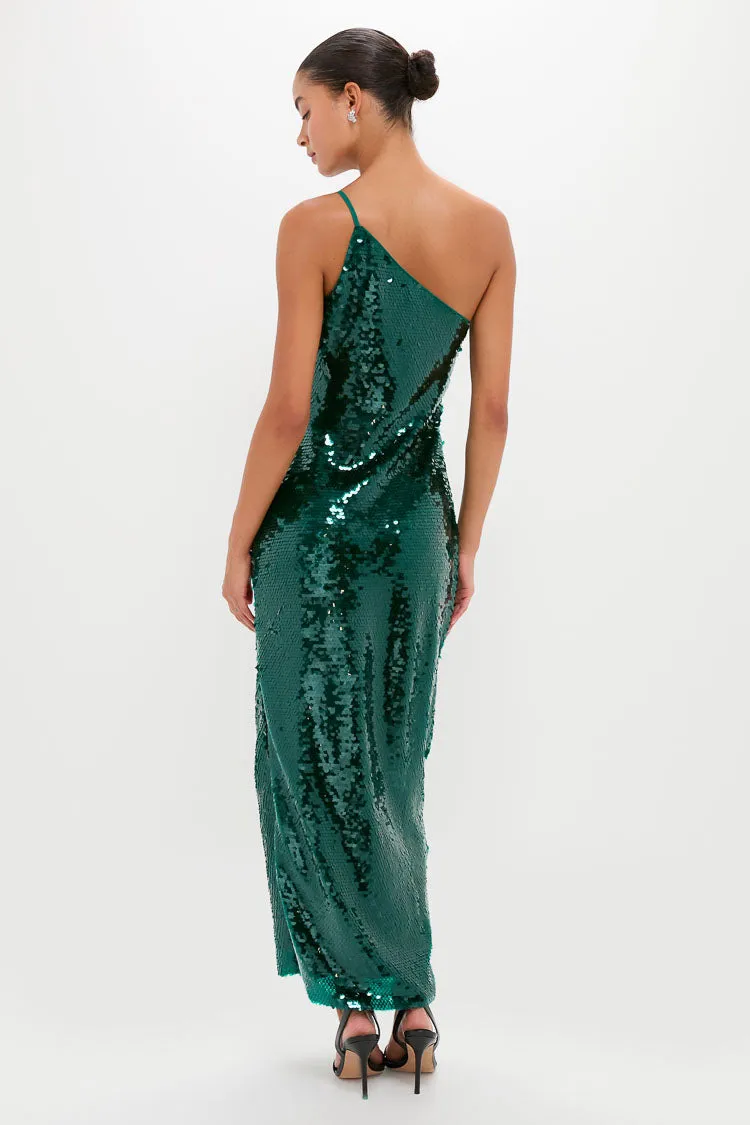 Emerald Sequin Isa Maxi Dress sold by Tuckernuck product image thumbnail 4