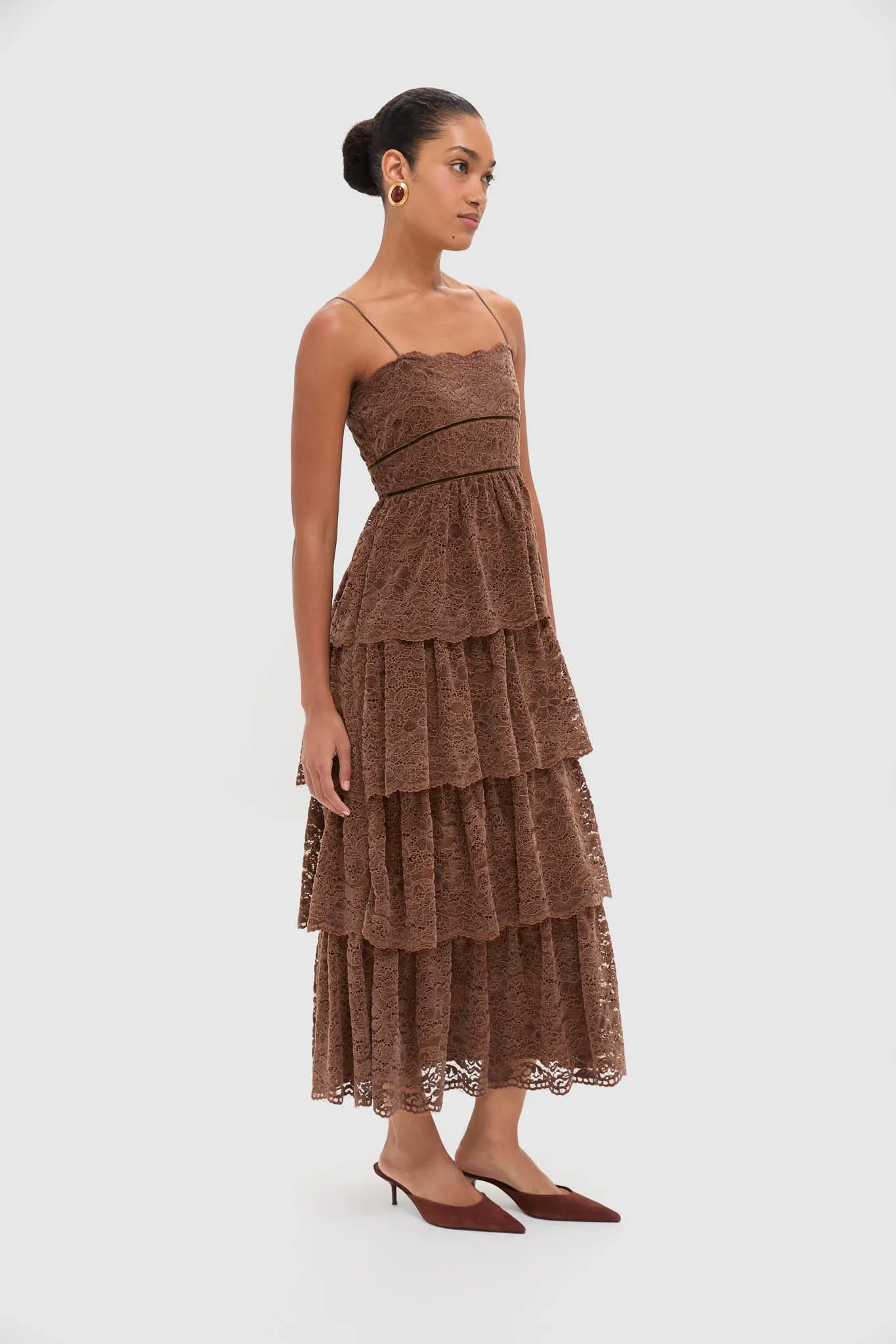 Sepia Lace Leina Midi Dress sold by Tuckernuck product image thumbnail 3
