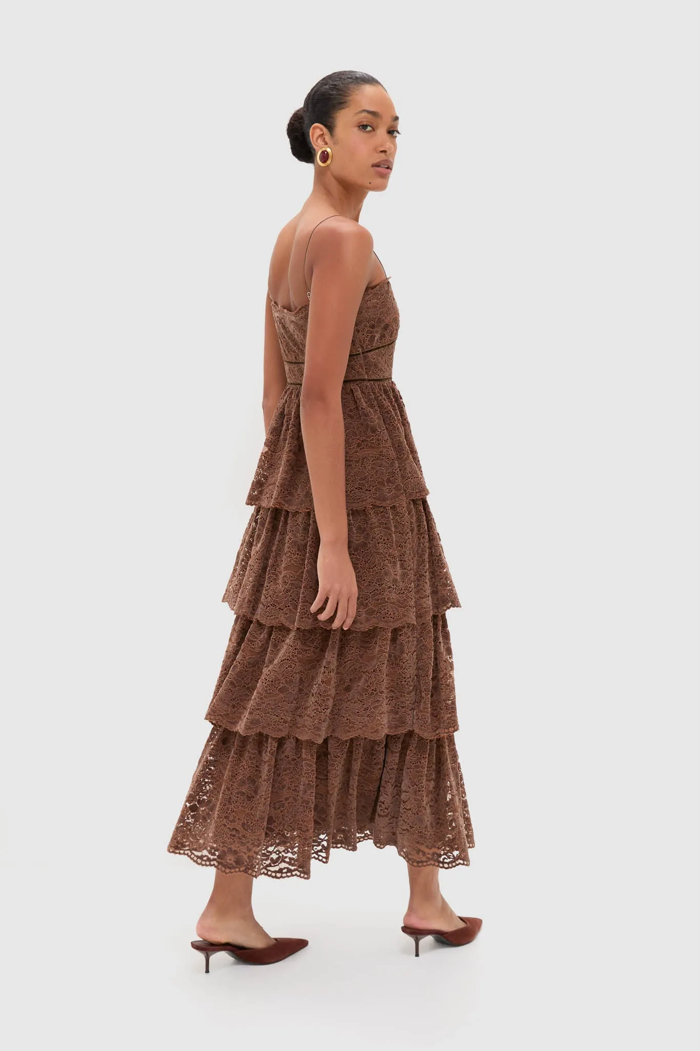 Sepia Lace Leina Midi Dress sold by Tuckernuck product image thumbnail 4