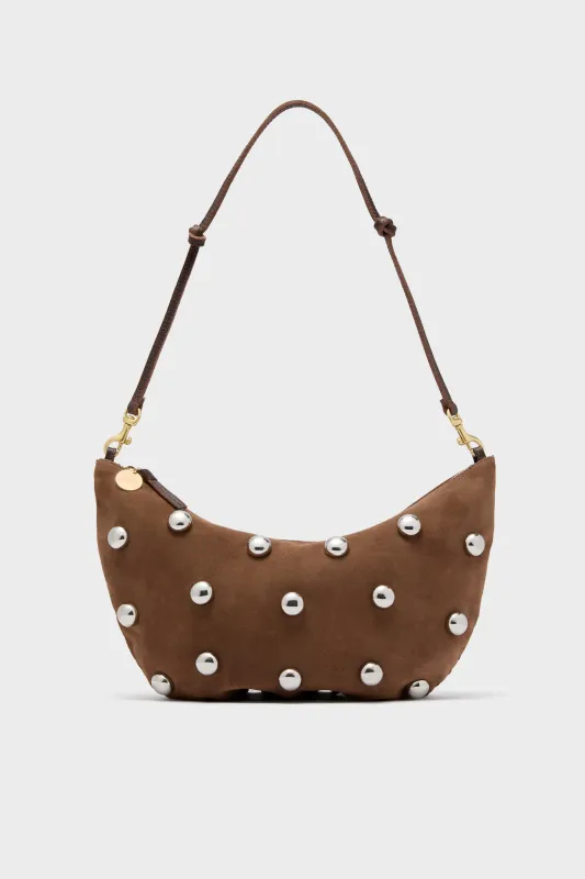 Choco Bar Smooth Nubuck with Studs Lune Bag sold by Tuckernuck
