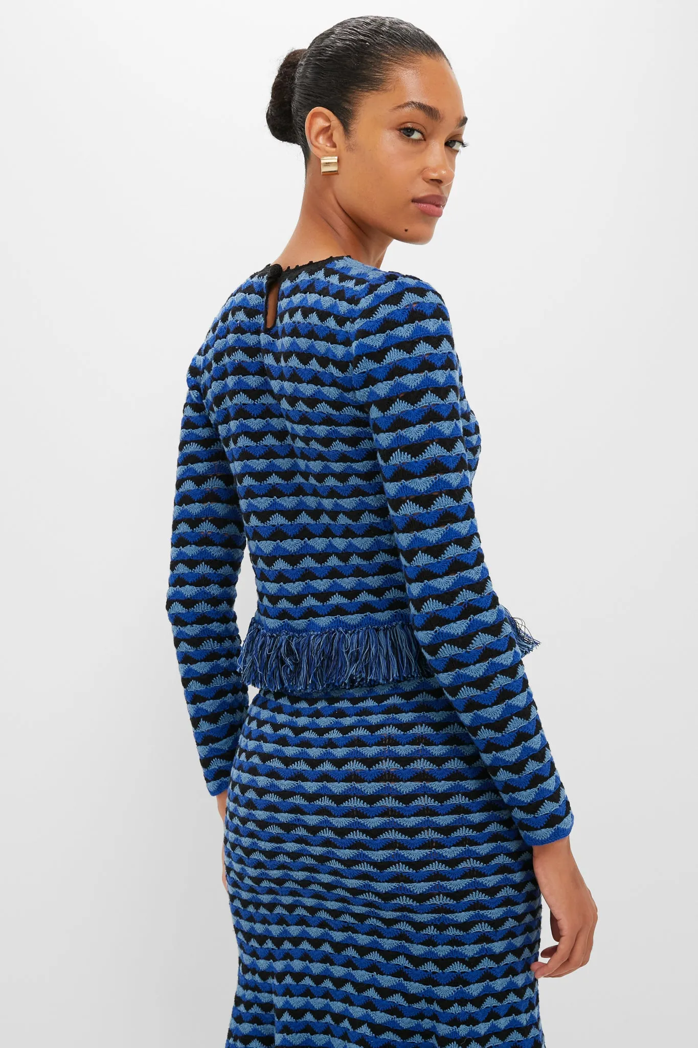 Blue and Black Profundo Long Sleeve Top sold by Tuckernuck product image thumbnail 4