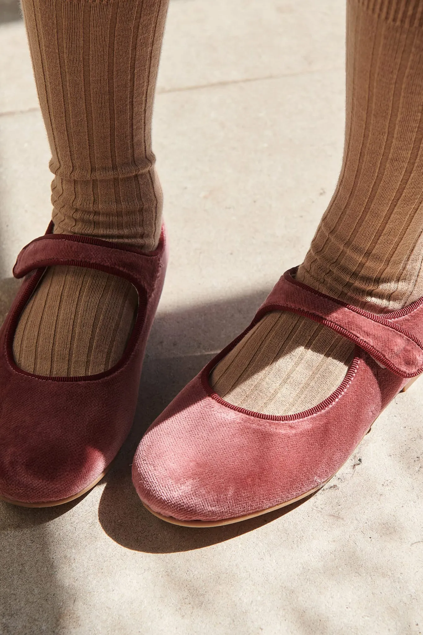 Dusty Pink Girl Velvet Mary Janes sold by Tuckernuck product image thumbnail 2