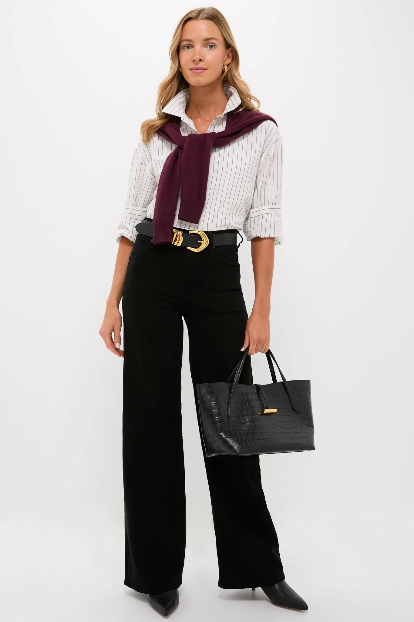 Plush Black Lyra Long Wide Leg sold by Tuckernuck product image thumbnail 2