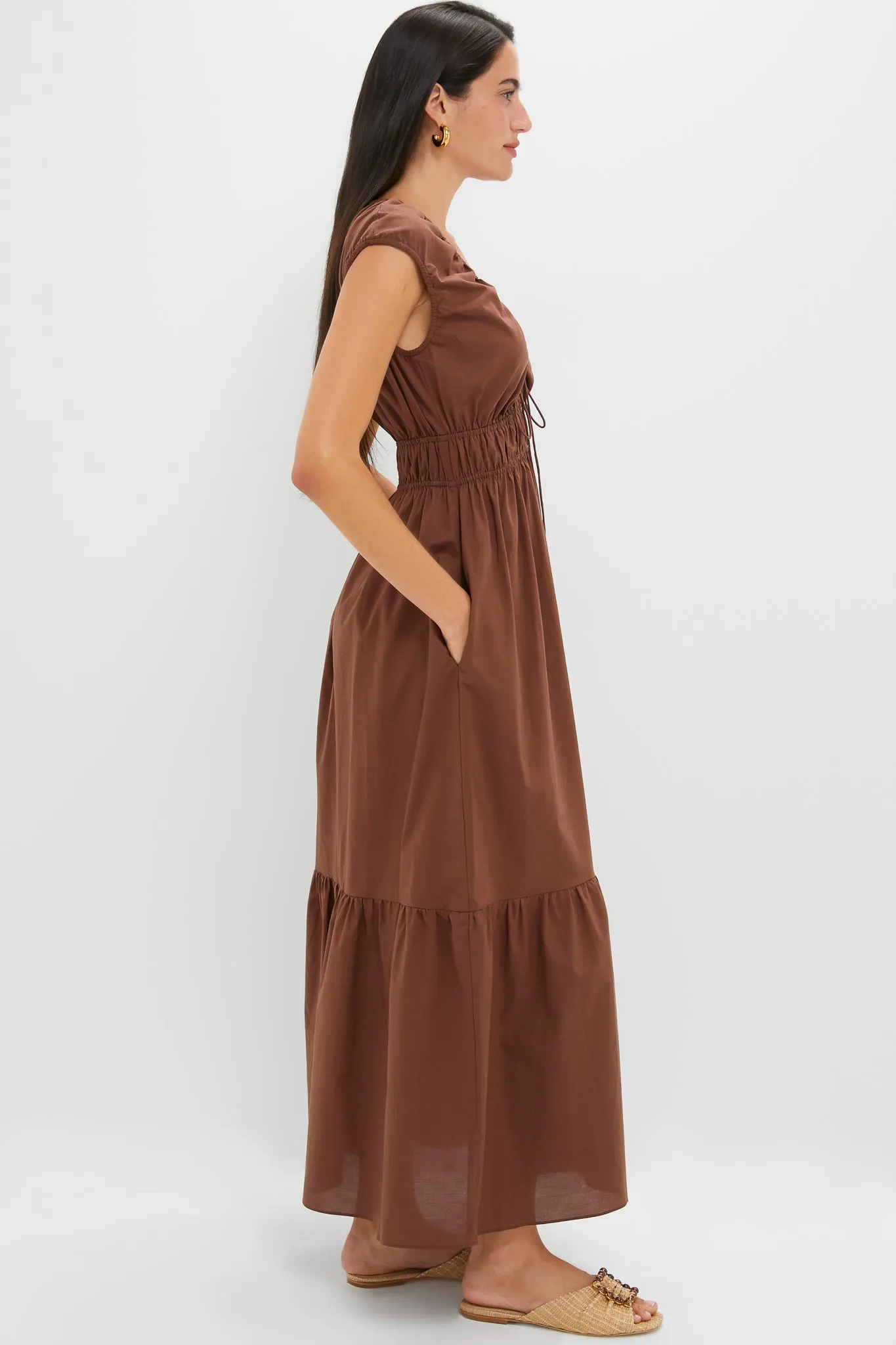 Chestnut Brown Hedda Maxi Dress sold by Tuckernuck product image thumbnail 3