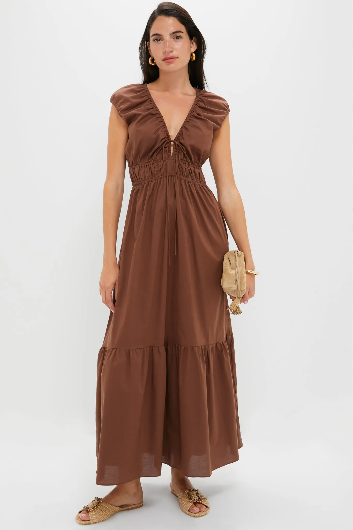 Chestnut Brown Hedda Maxi Dress sold by Tuckernuck product image thumbnail 2