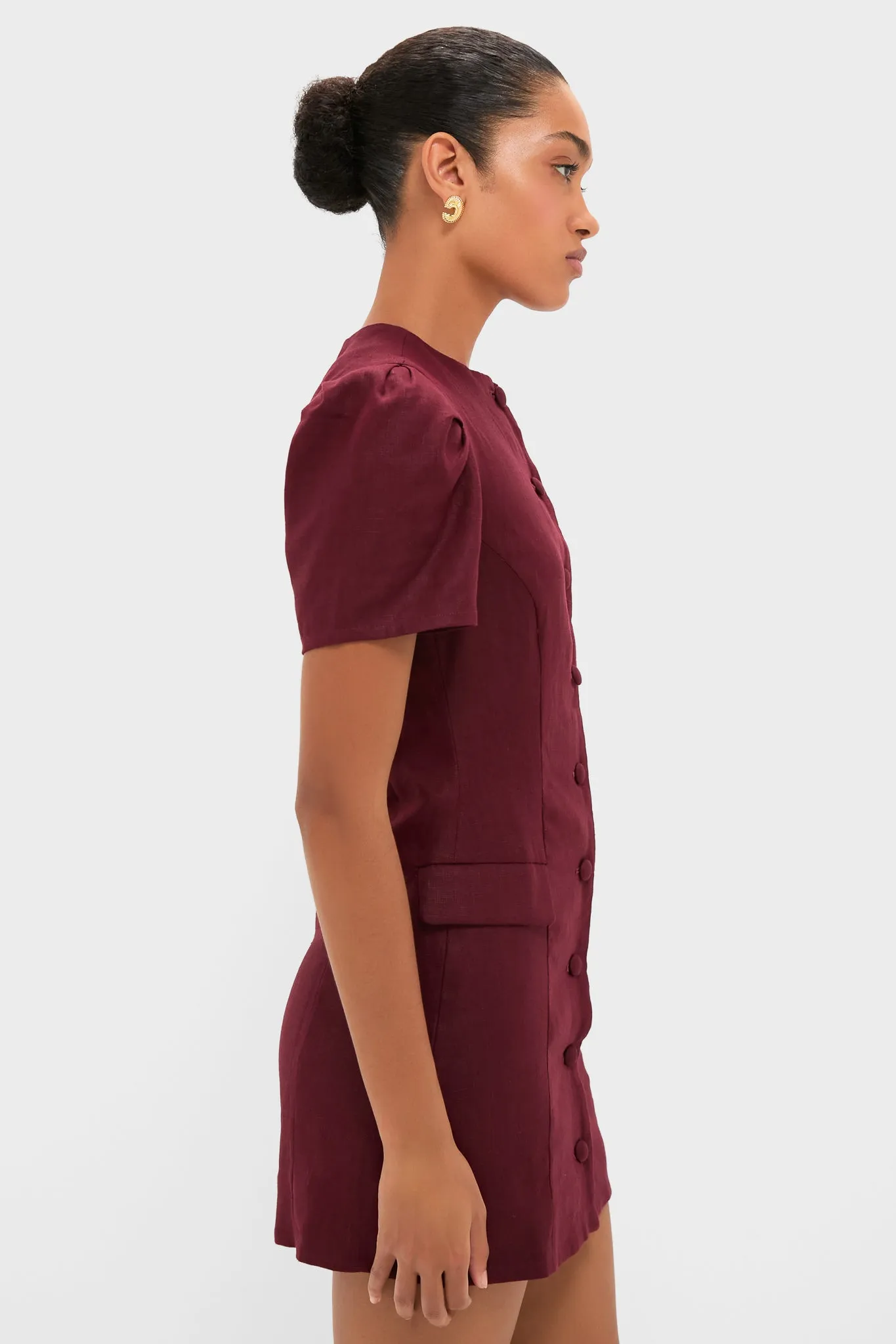 Bordeaux Emma Mini Dress sold by Tuckernuck product image thumbnail 3