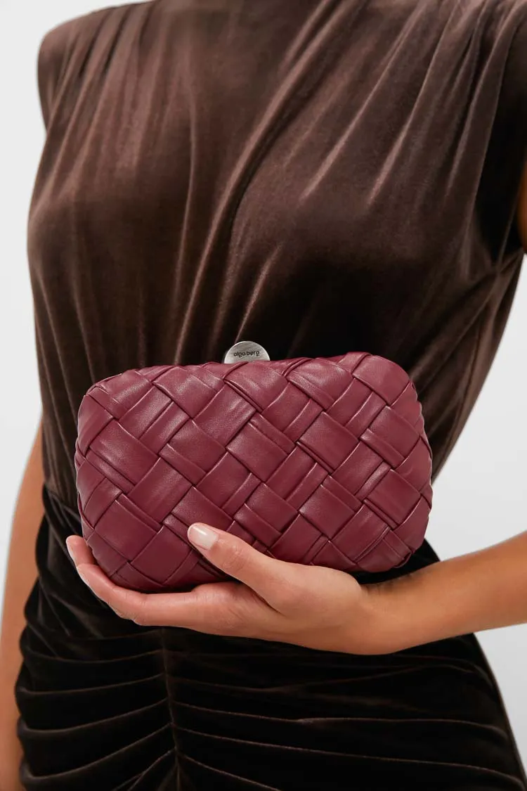 Burgundy Haven Woven Clutch sold by Tuckernuck product image thumbnail 2