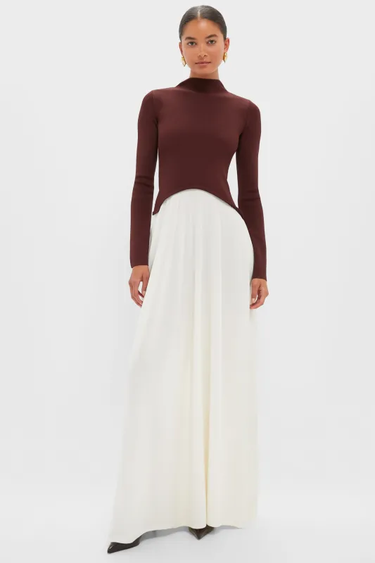 Raisin Brown Soglio Long Sleeve Maxi Dress sold by Tuckernuck