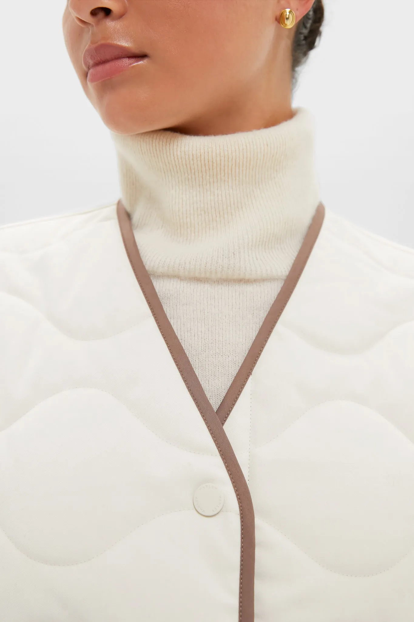 Ash Taupe and Birch Lori Reversible Gilet sold by Tuckernuck product image thumbnail 5