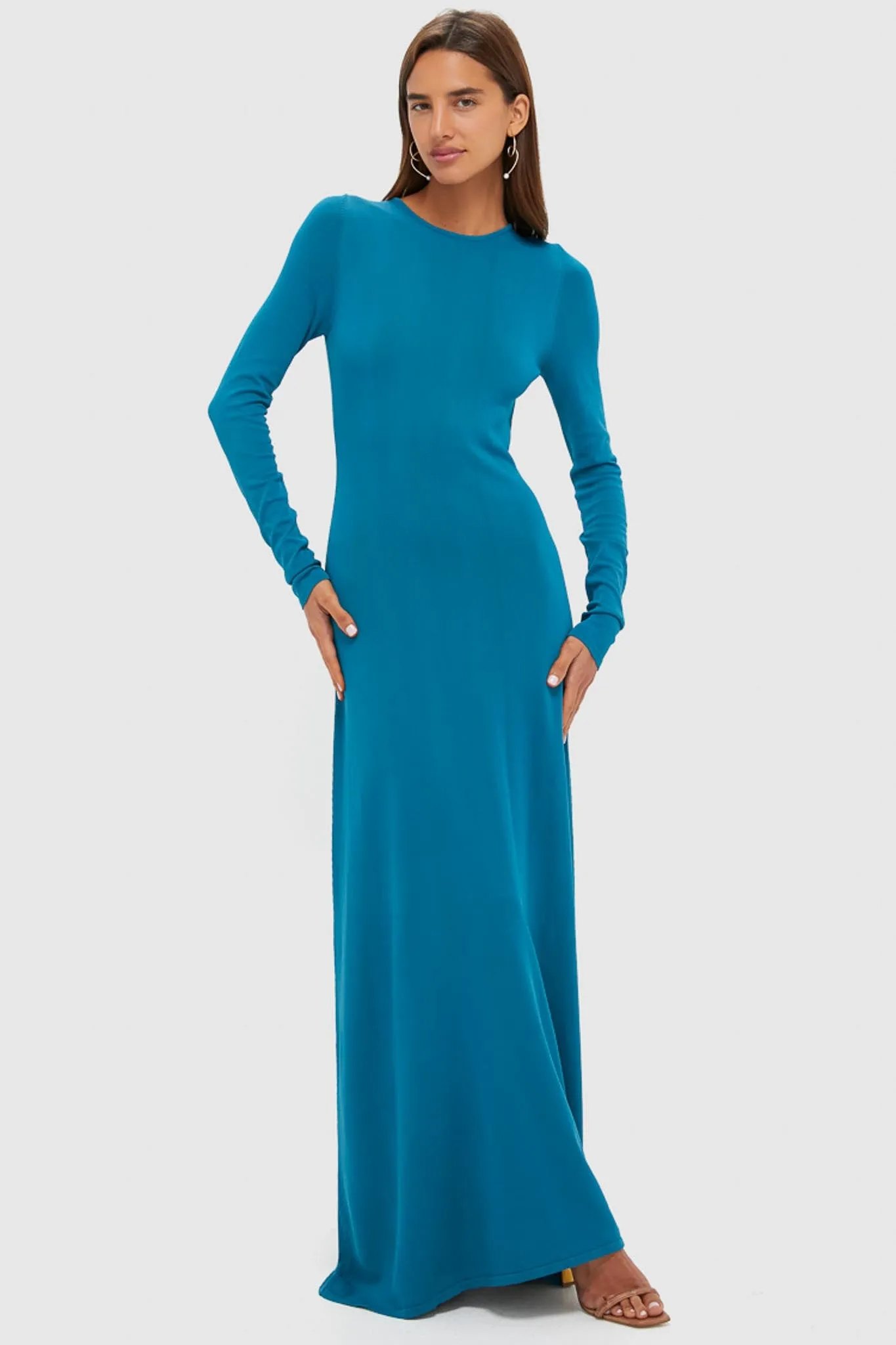 Nocturnal Blue Dora Long Sleeve Maxi Dress sold by Tuckernuck