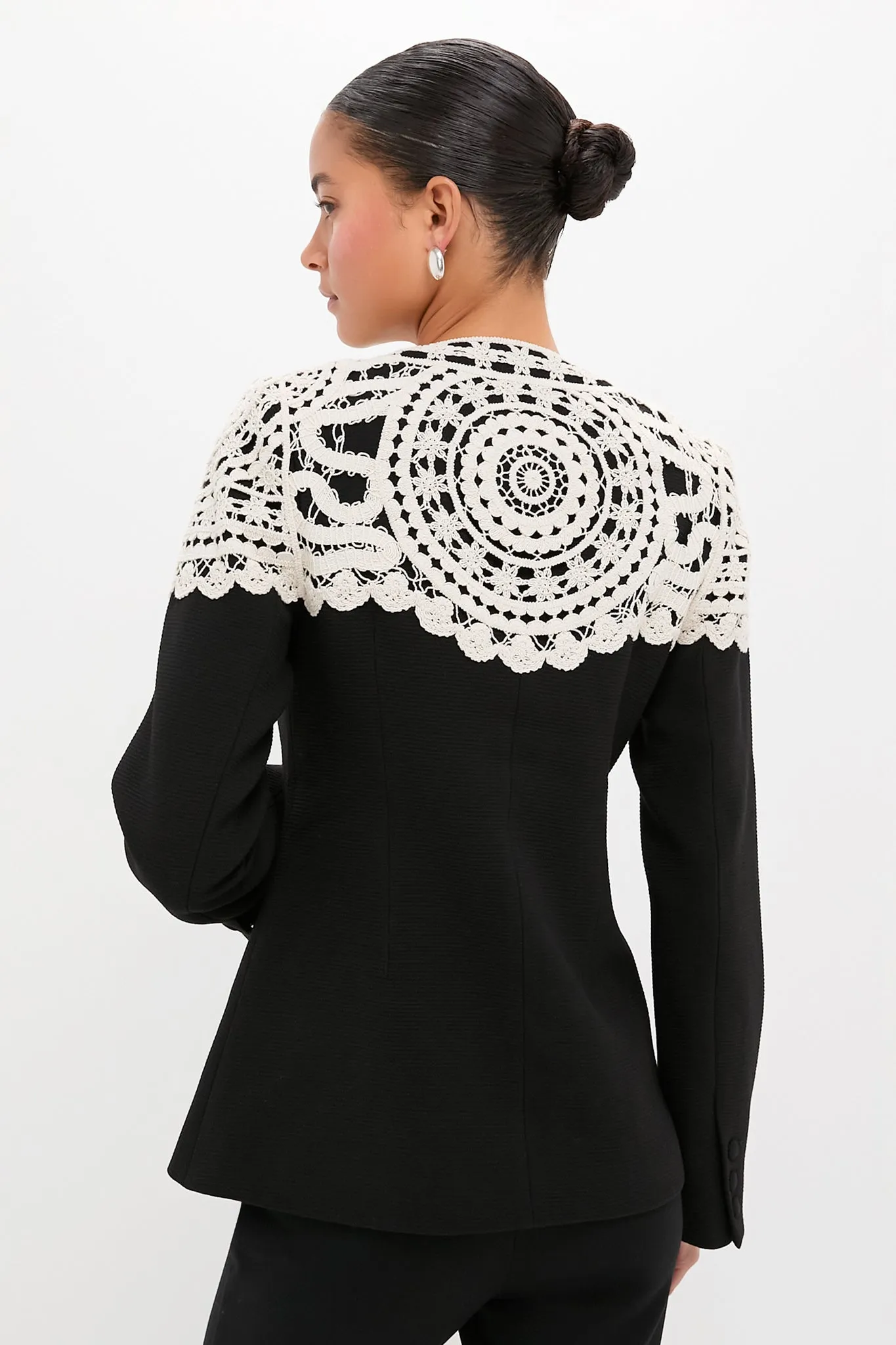 Black Nara Crochet Jacket sold by Tuckernuck product image thumbnail 4
