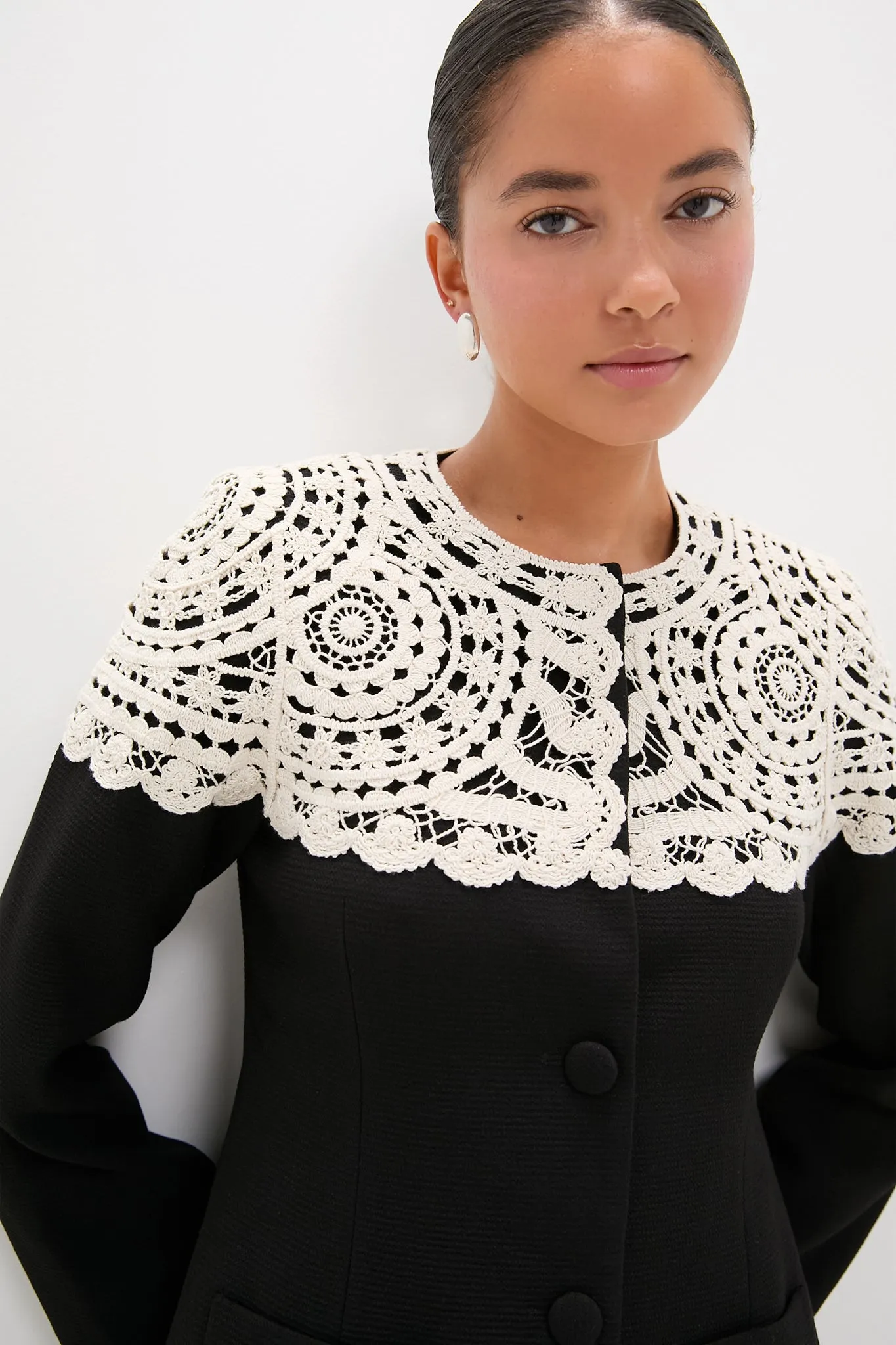 Black Nara Crochet Jacket sold by Tuckernuck product image thumbnail 5