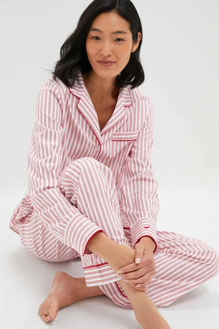 Antique Red Ticking Long Sleeve Pants Set sold by Tuckernuck product image thumbnail 2