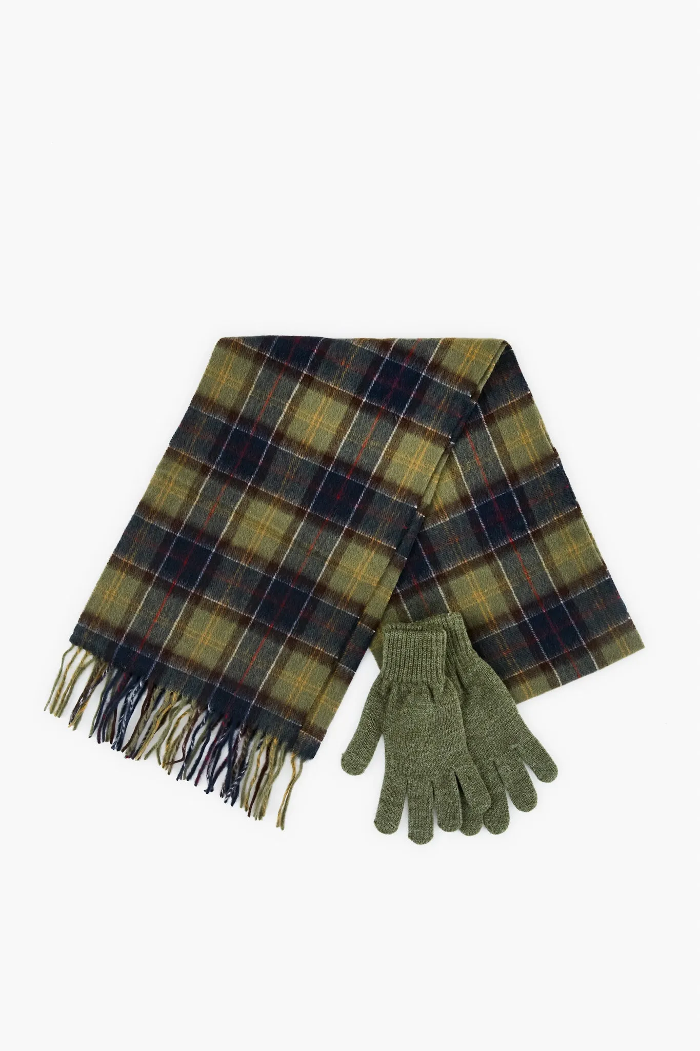 Classic Olive Tartan And Scarf Glove Gift Set sold by Tuckernuck