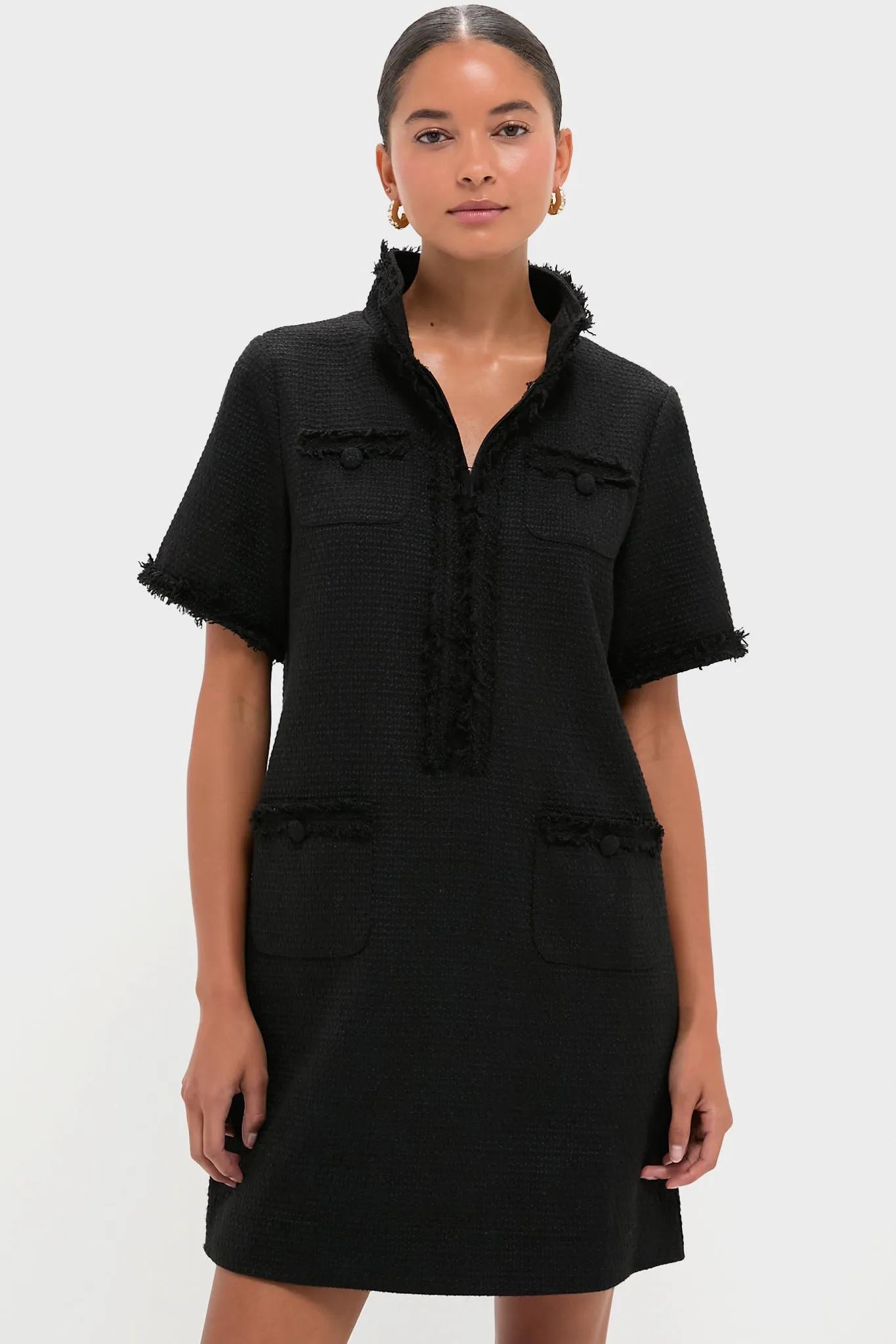 Black Tweed Ophelia Dress sold by Tuckernuck