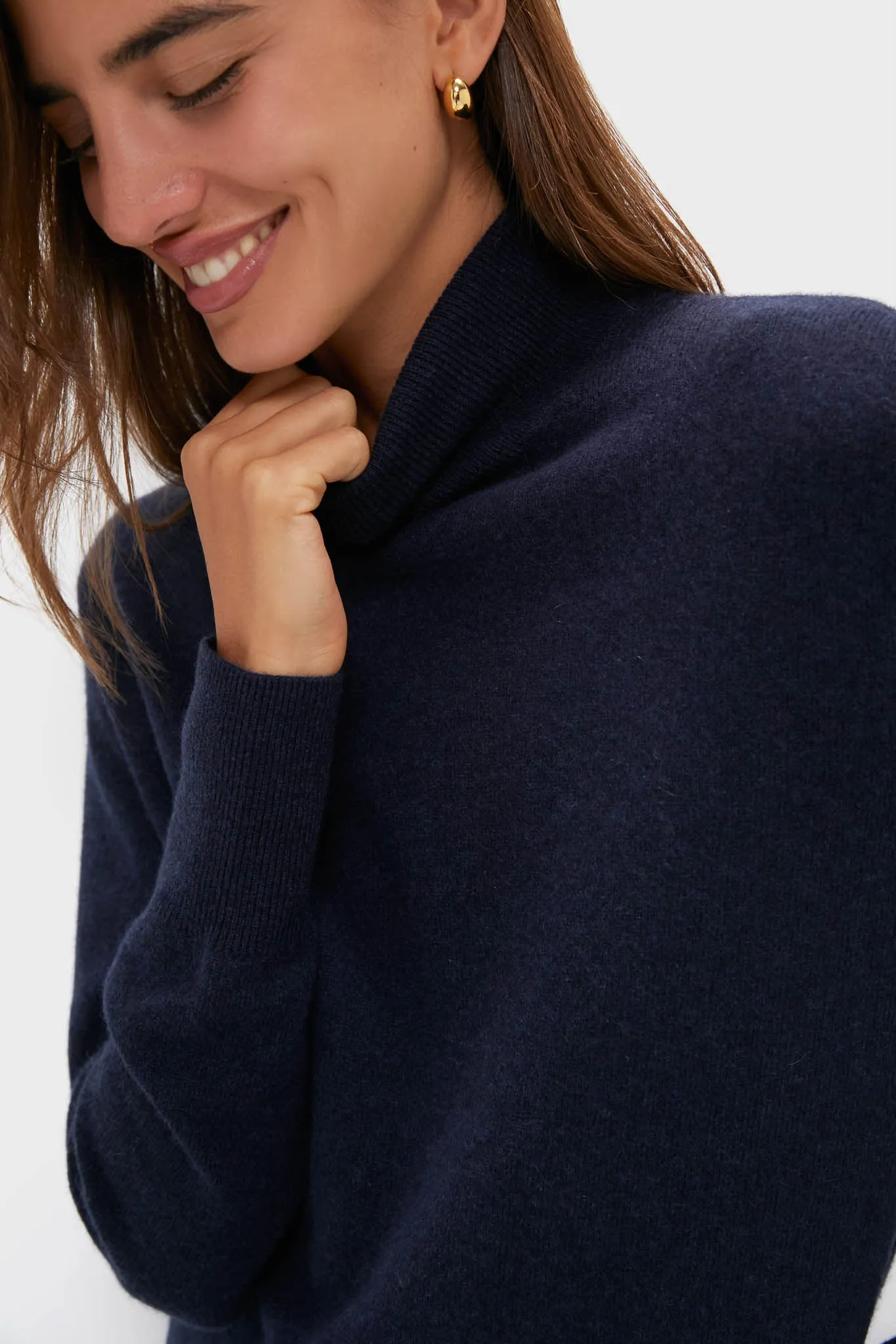 Navy Cashmere Turtleneck Sweater sold by Tuckernuck product image thumbnail 5