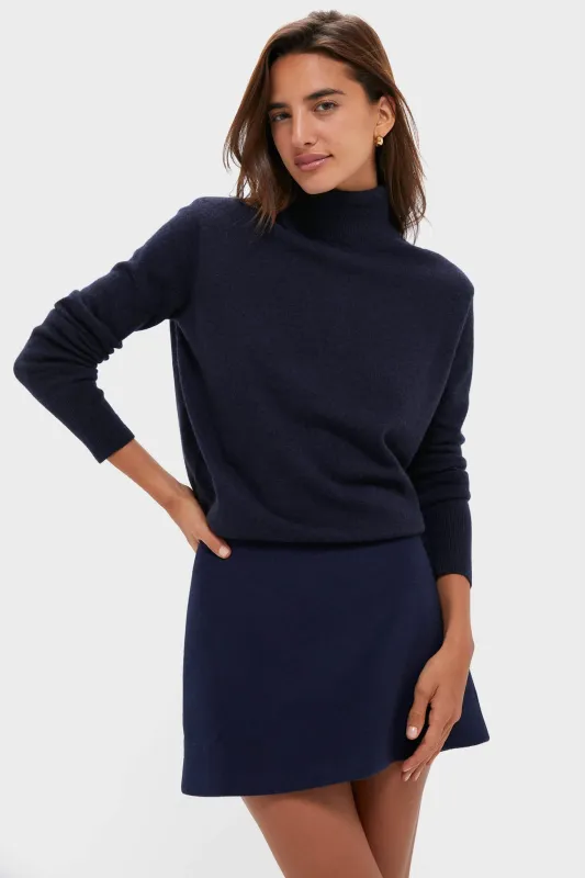 Navy Cashmere Turtleneck Sweater sold by Tuckernuck