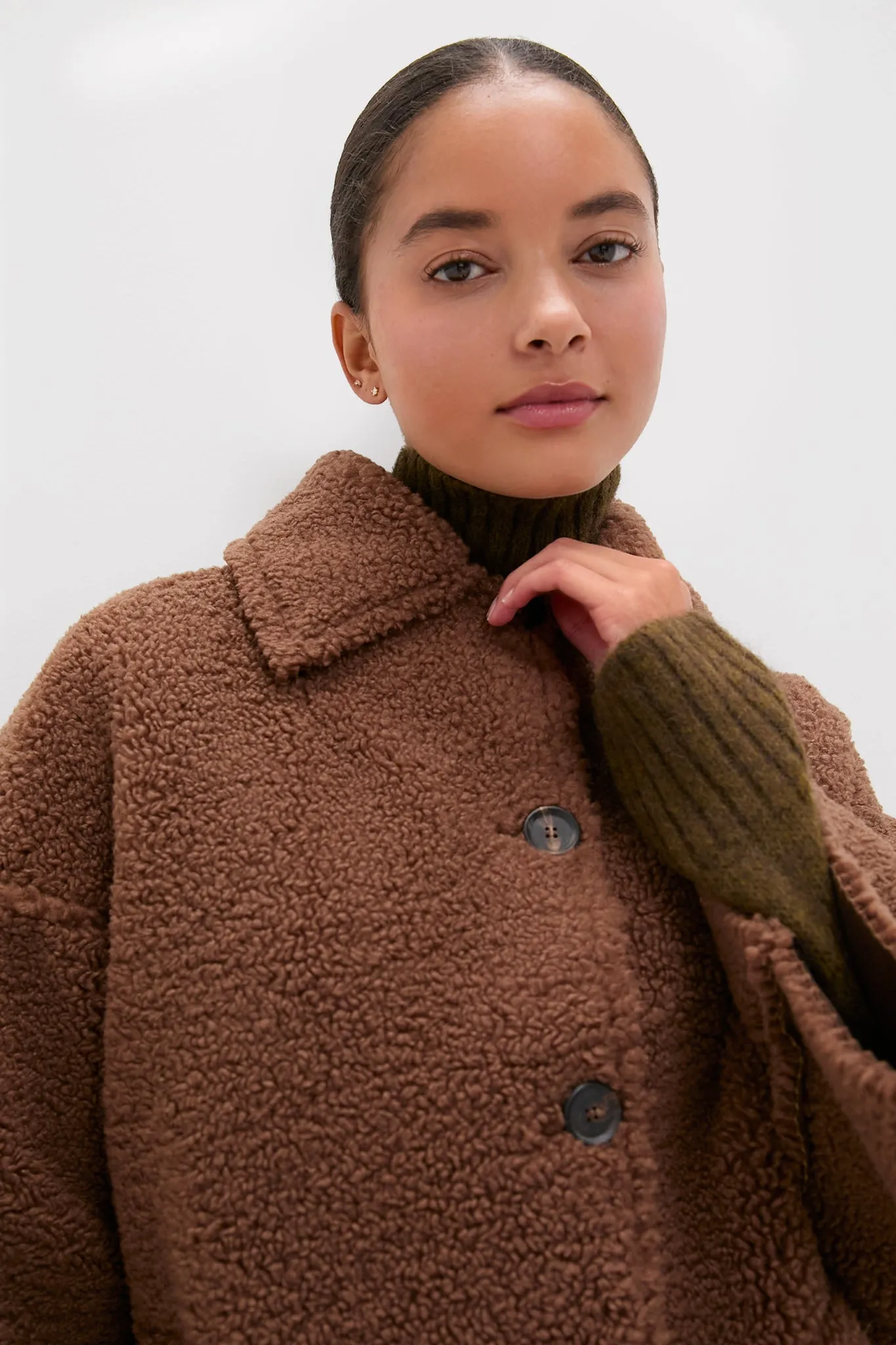 Chocolate Plush Car Coat sold by Tuckernuck product image thumbnail 5