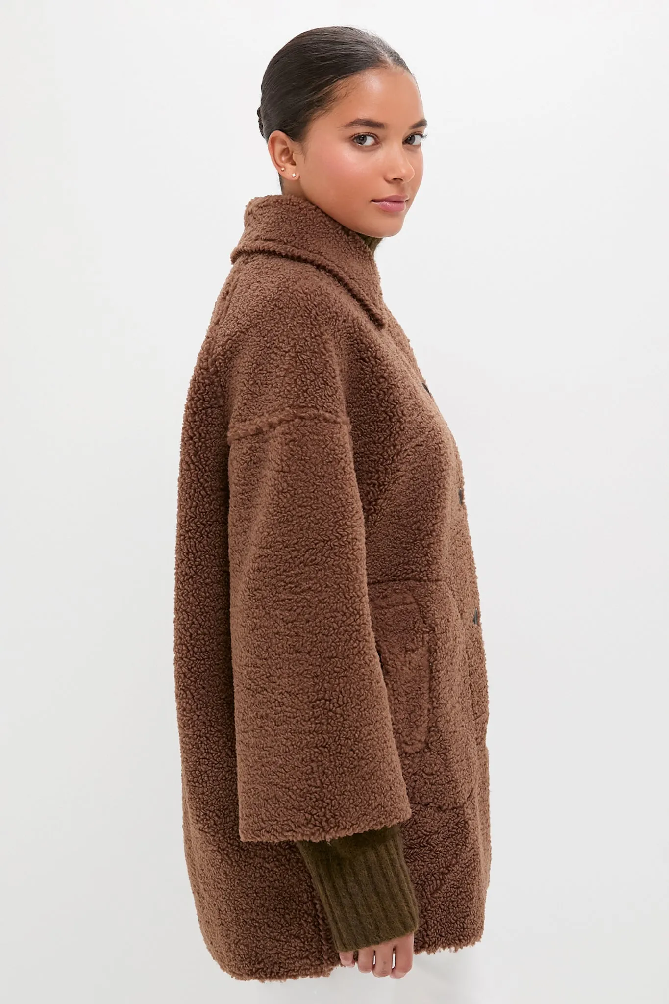 Chocolate Plush Car Coat sold by Tuckernuck product image thumbnail 3