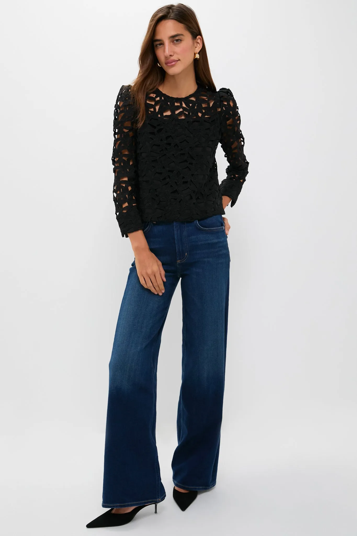 Black Lace Elodie Blouse sold by Tuckernuck product image thumbnail 5