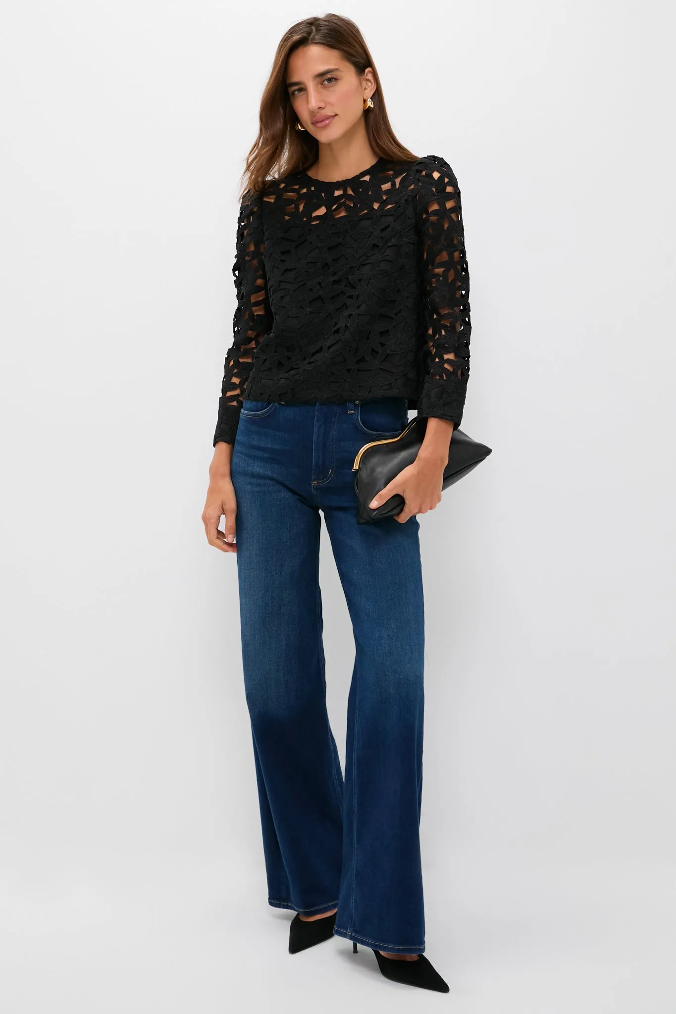 Black Lace Elodie Blouse sold by Tuckernuck product image thumbnail 3