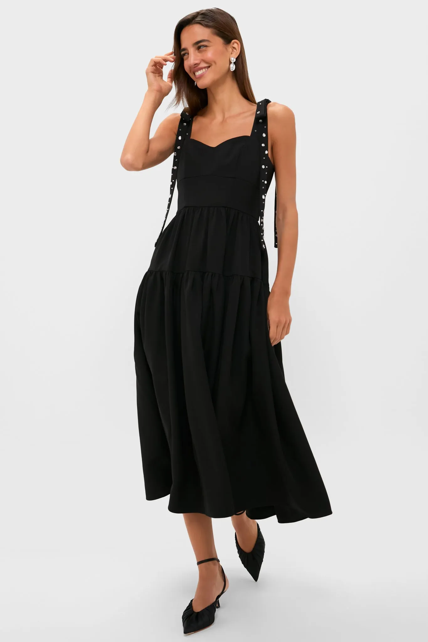Black Embellished Agnes Maxi Dress sold by Tuckernuck
