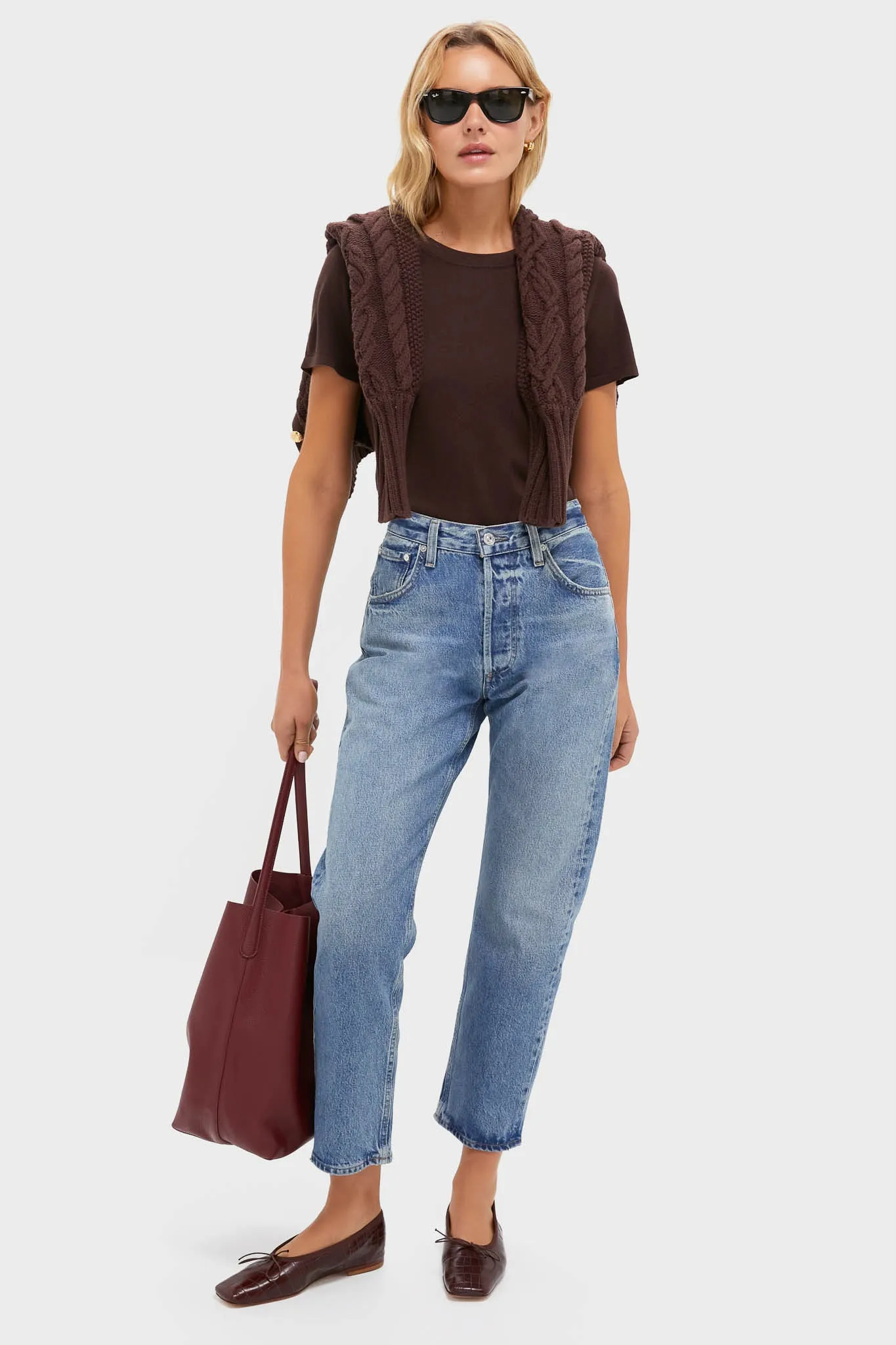 Oxblood Everyday Cabas sold by Tuckernuck product image thumbnail 3